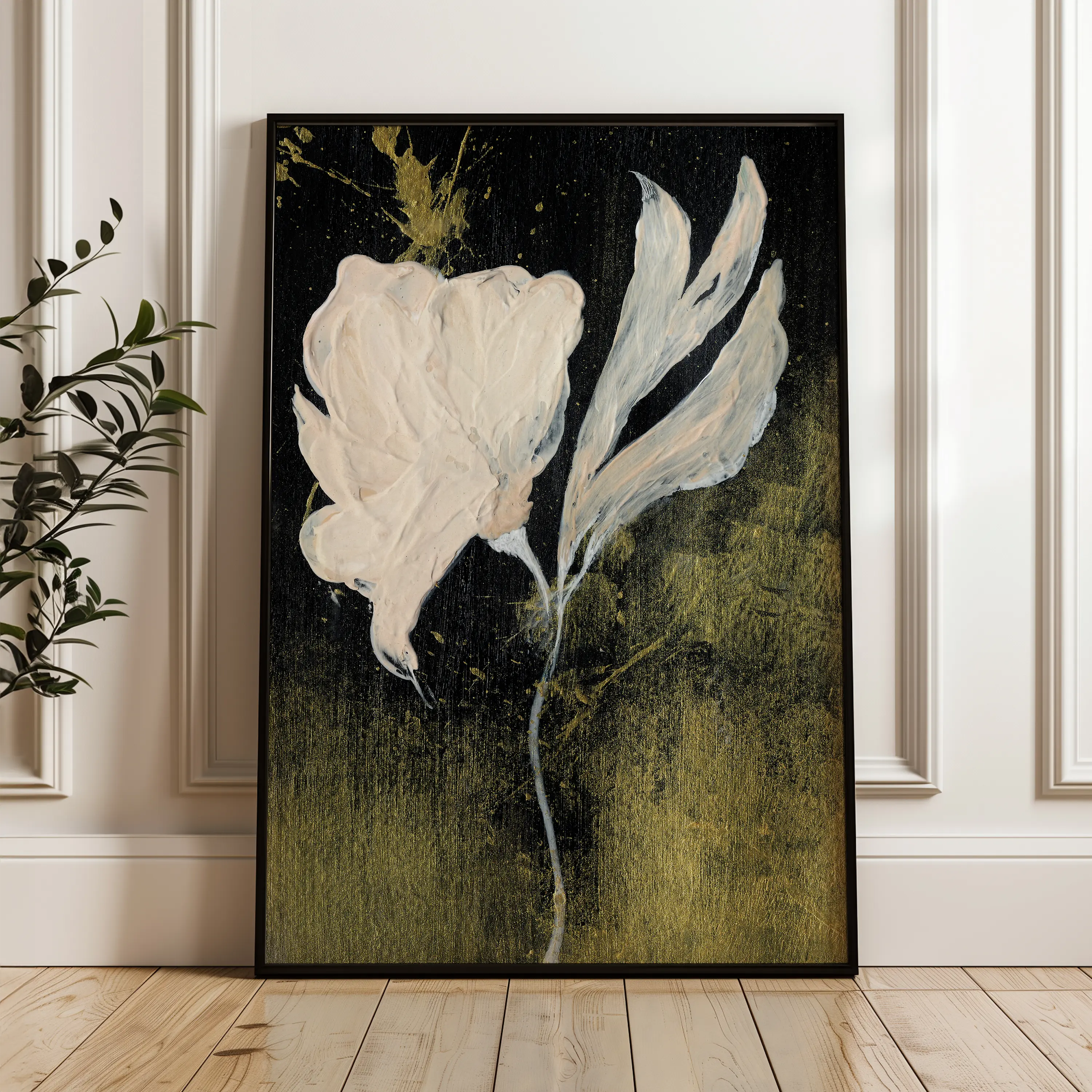 Floral Canvas Wall Art WAD448-F 90 x 60 cm / Stretched on hidden frame