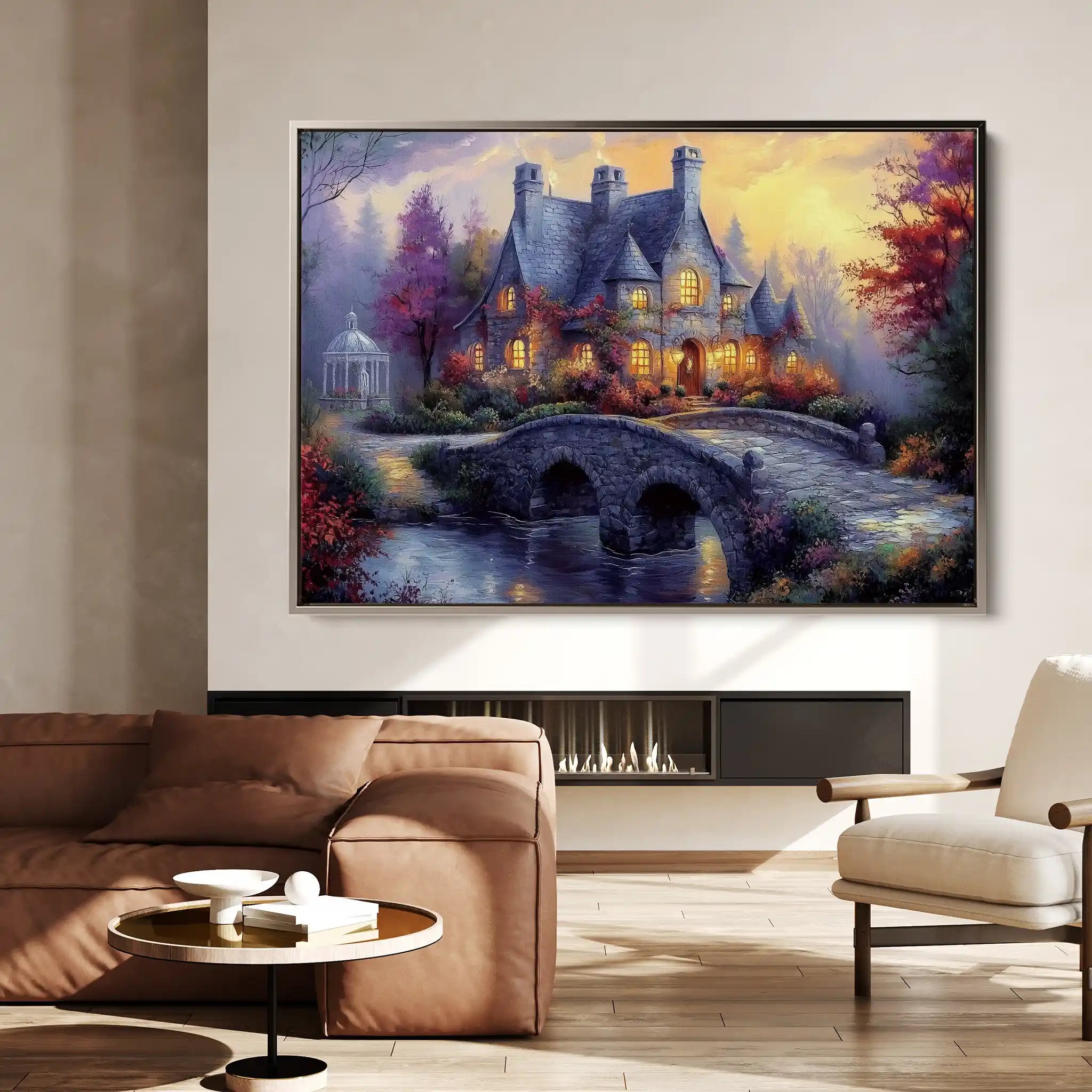 Landscape 448 Canvas Art 90 x 60 cm / Stretched on hidden frame