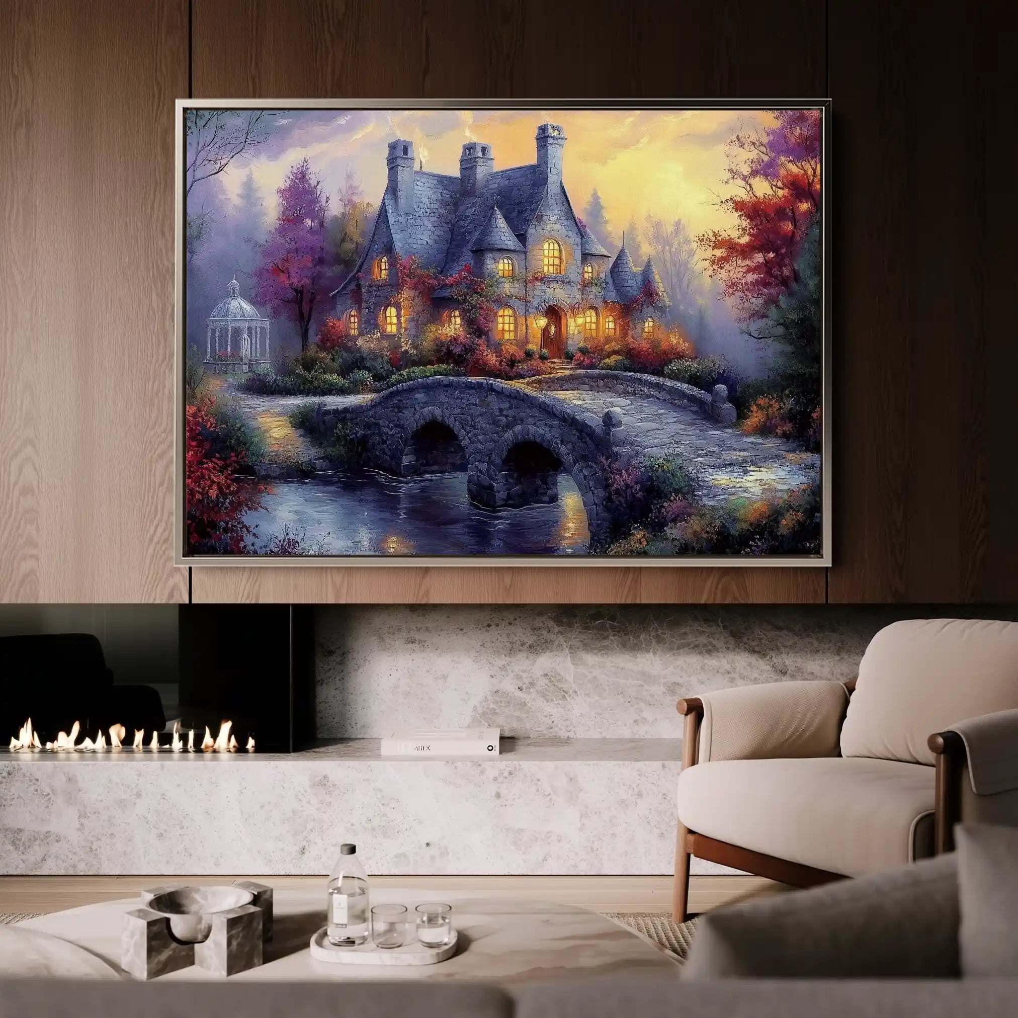 Landscape 448 Canvas Art 90 x 60 cm / Stretched on hidden frame