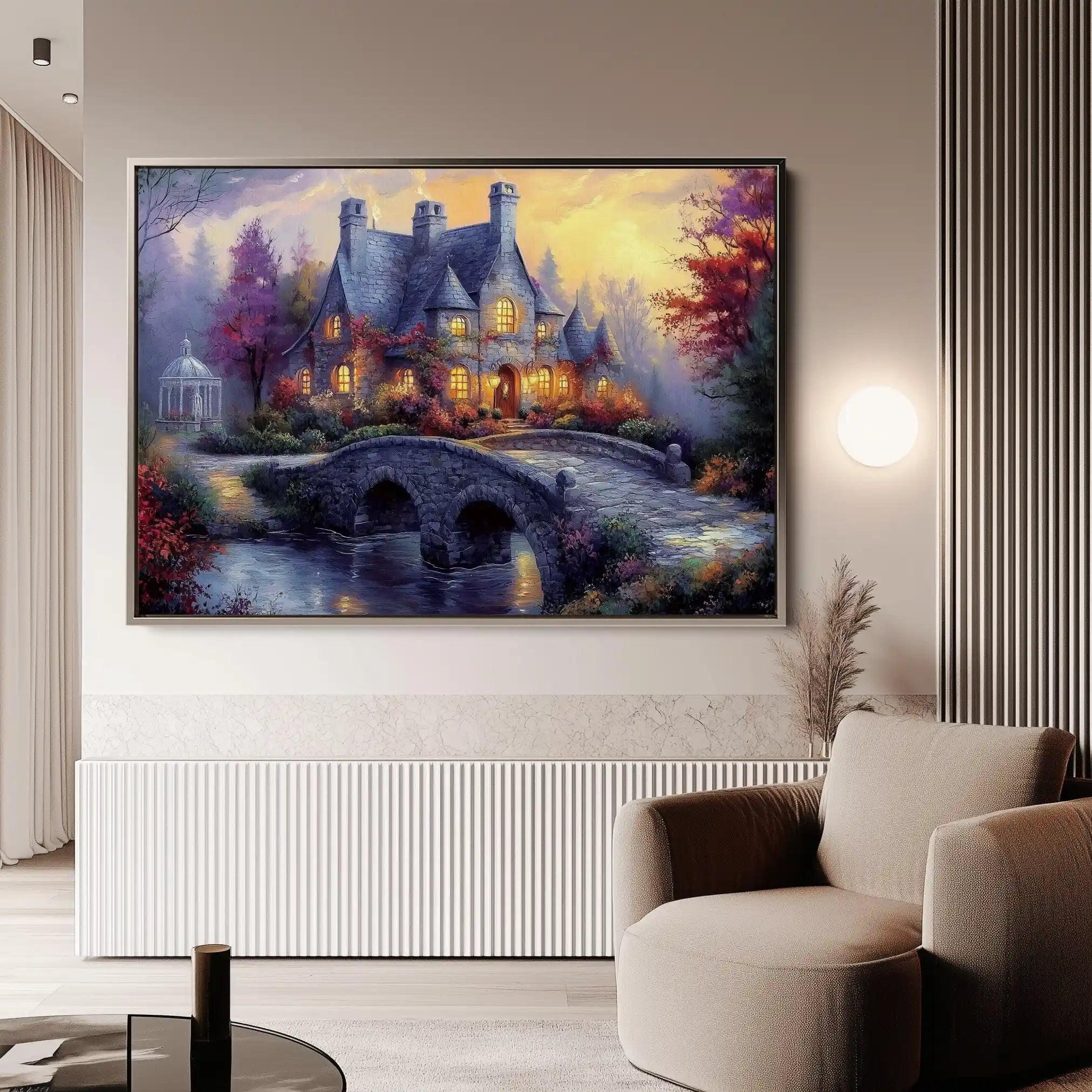 Landscape 448 Canvas Art 90 x 60 cm / Stretched on hidden frame