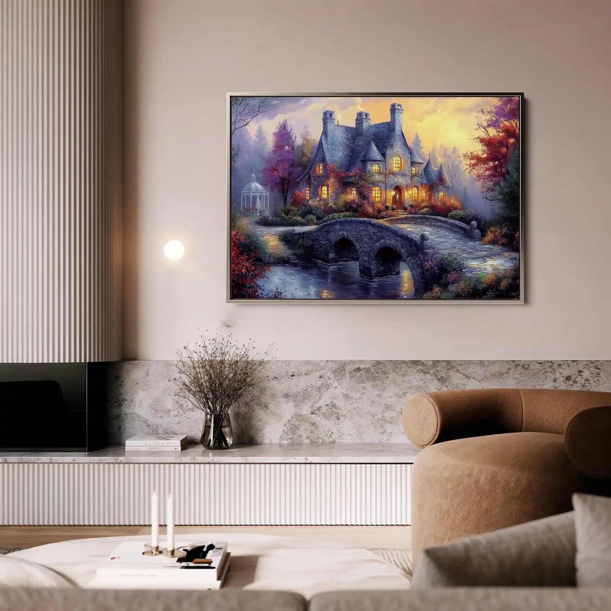 Landscape 448 Canvas Art 90 x 60 cm / Stretched on hidden frame