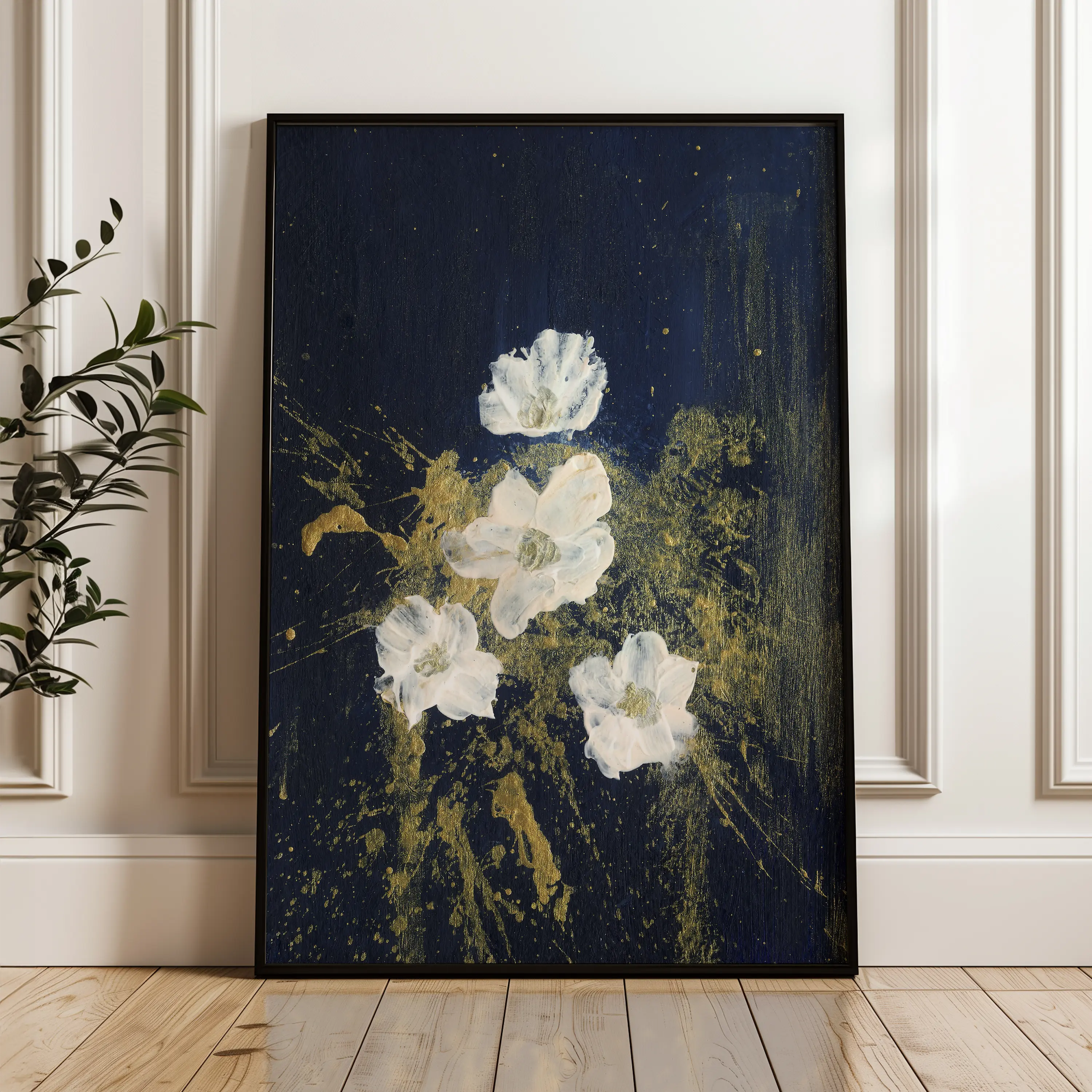 Floral Canvas Wall Art WAD449-F 90 x 60 cm / Stretched on hidden frame