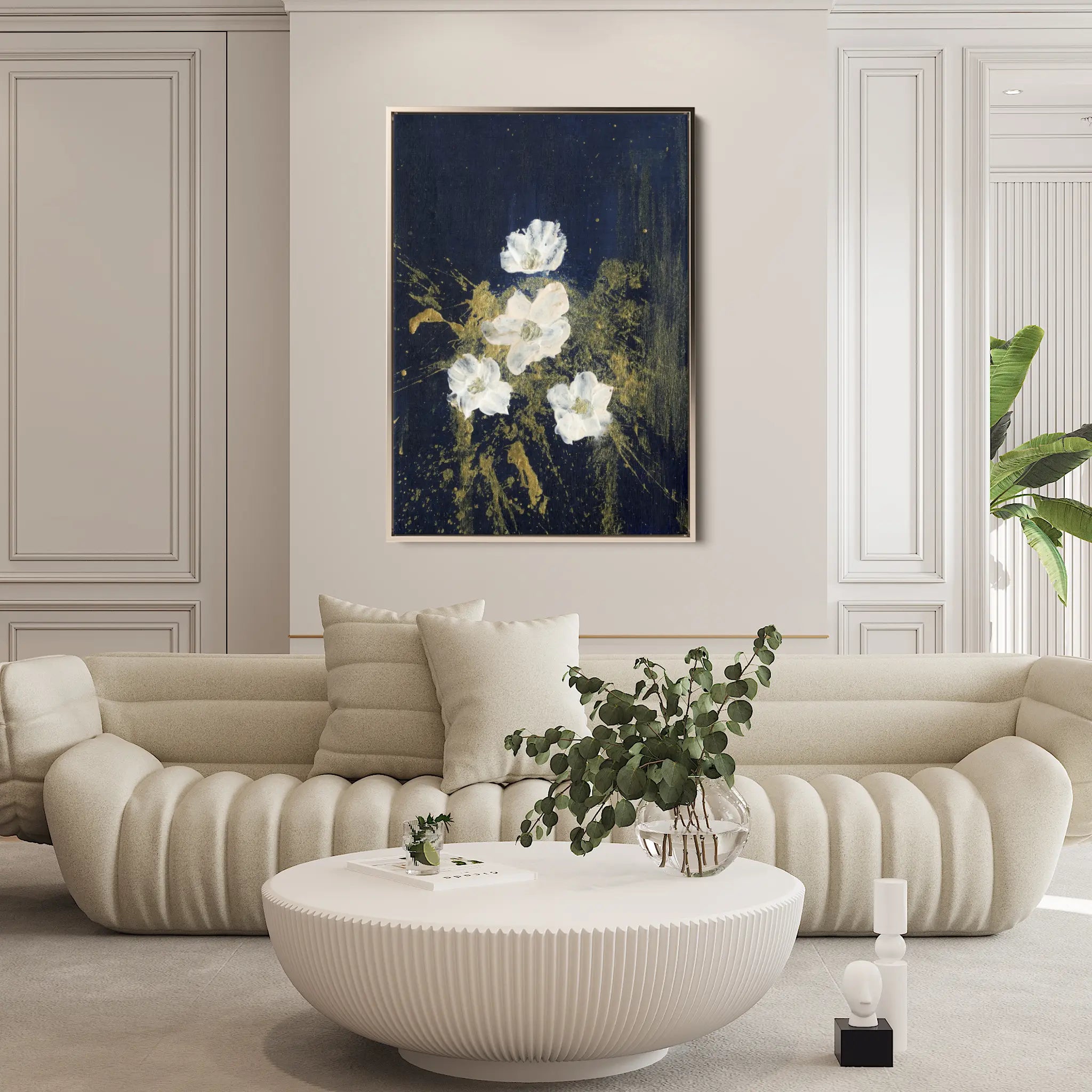 Floral Canvas Wall Art WAD449-F 90 x 60 cm / Stretched on hidden frame