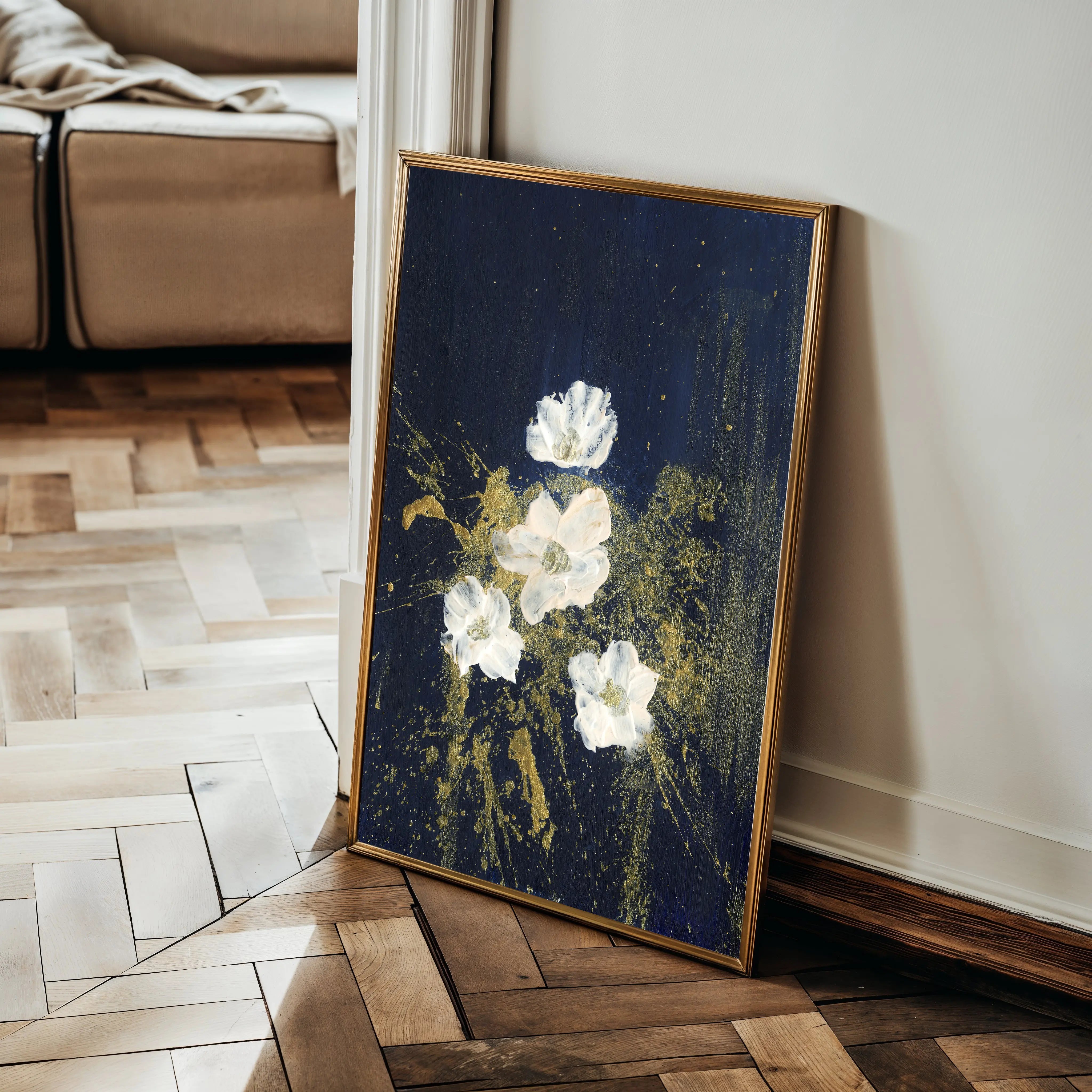 Floral Canvas Wall Art WAD449-F 90 x 60 cm / Stretched on hidden frame