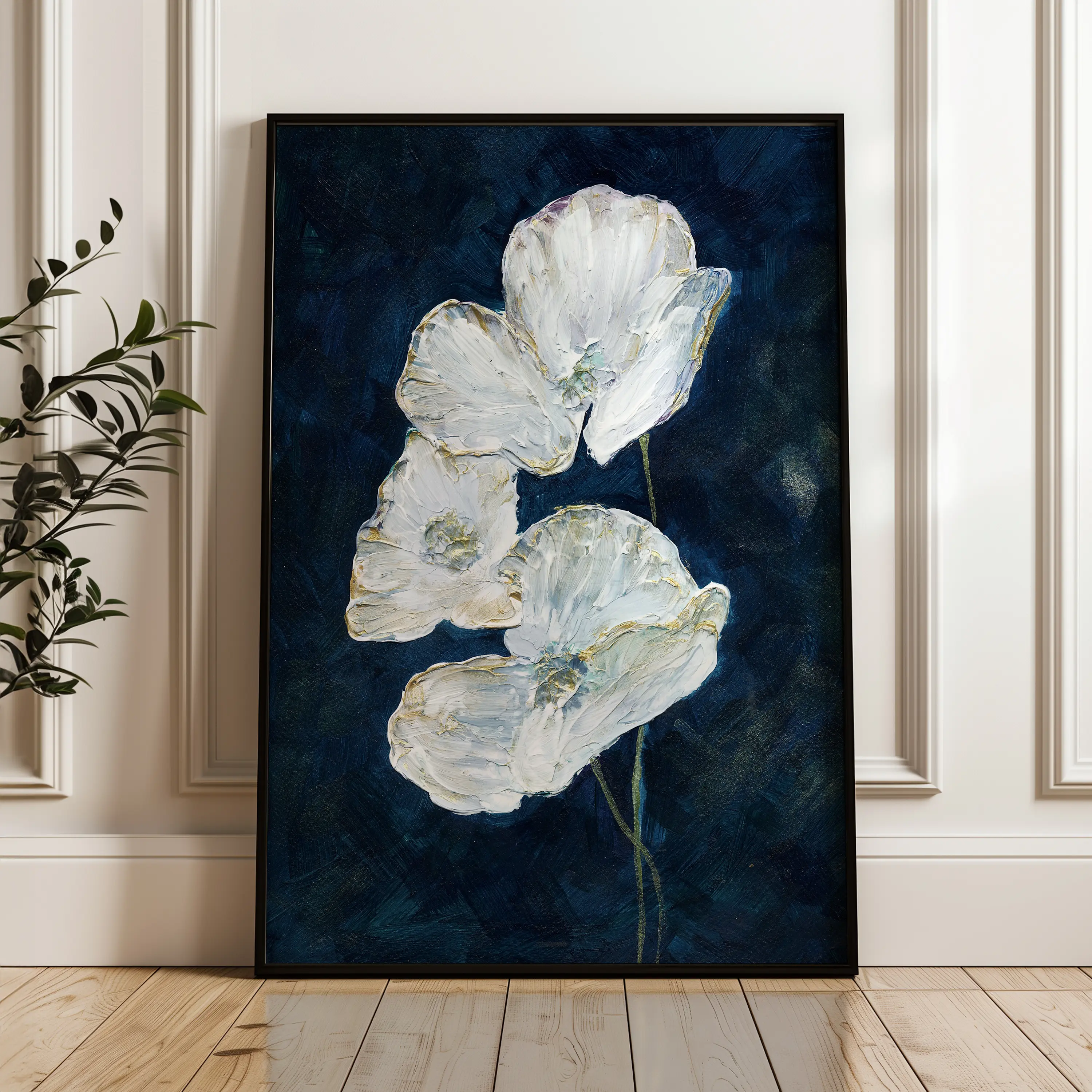 Floral Canvas Wall Art WAD450-F 90 x 60 cm / Stretched on hidden frame