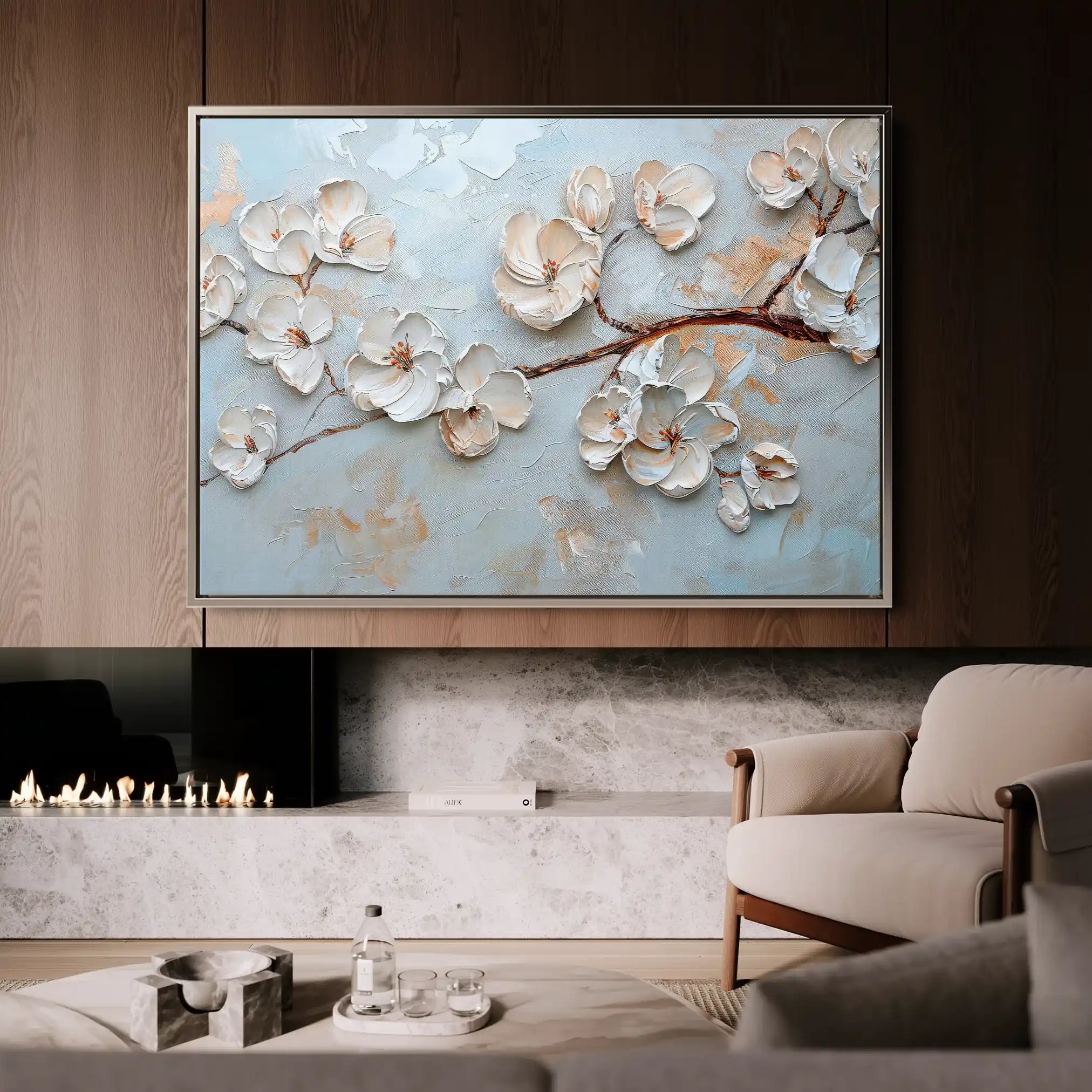 Floral Canvas Wall Art WAD451-F 90 x 60 cm / Stretched on hidden frame