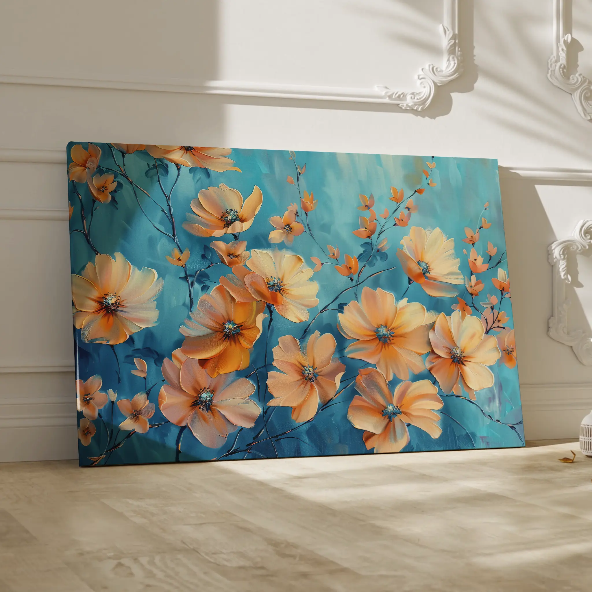 Floral Canvas Wall Art WAD452-F 90 x 60 cm / Stretched on hidden frame