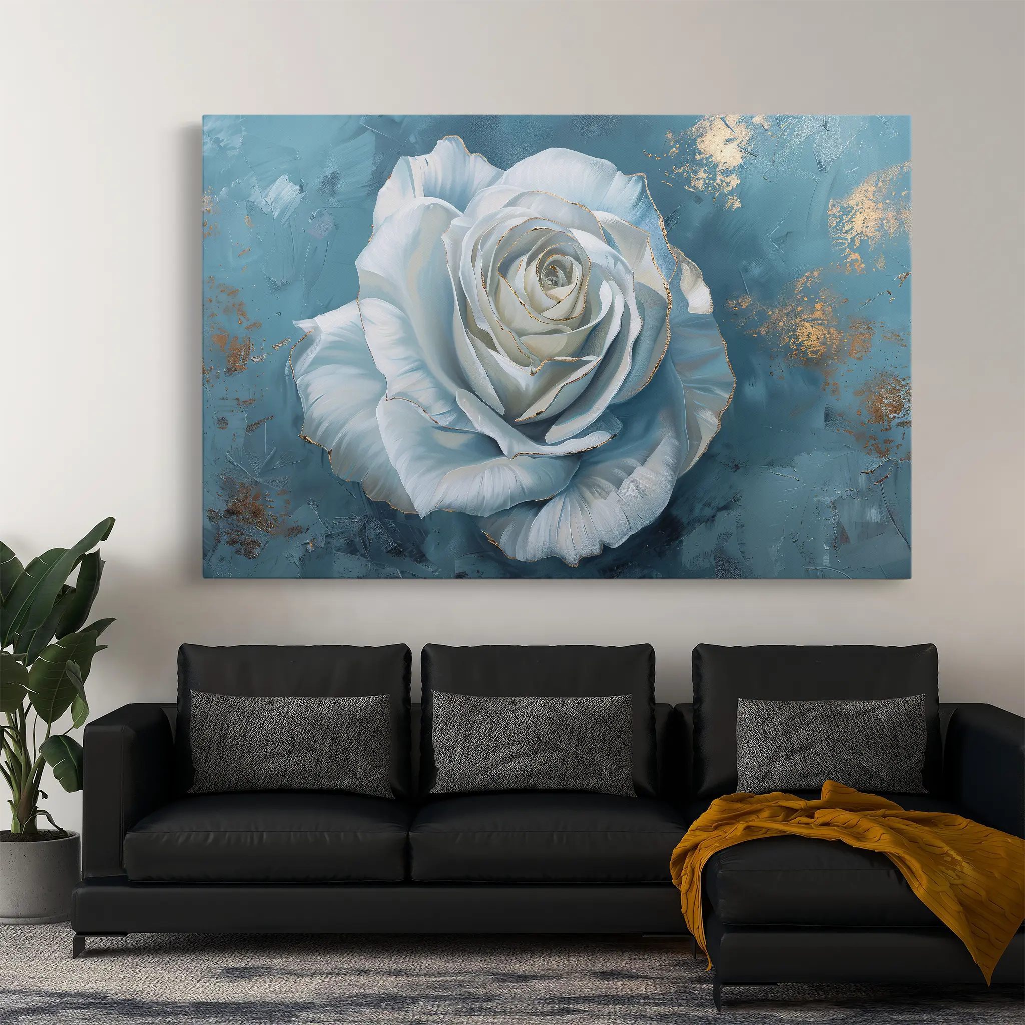 Floral Canvas Wall Art WAD454-F 90 x 60 cm / Stretched on hidden frame