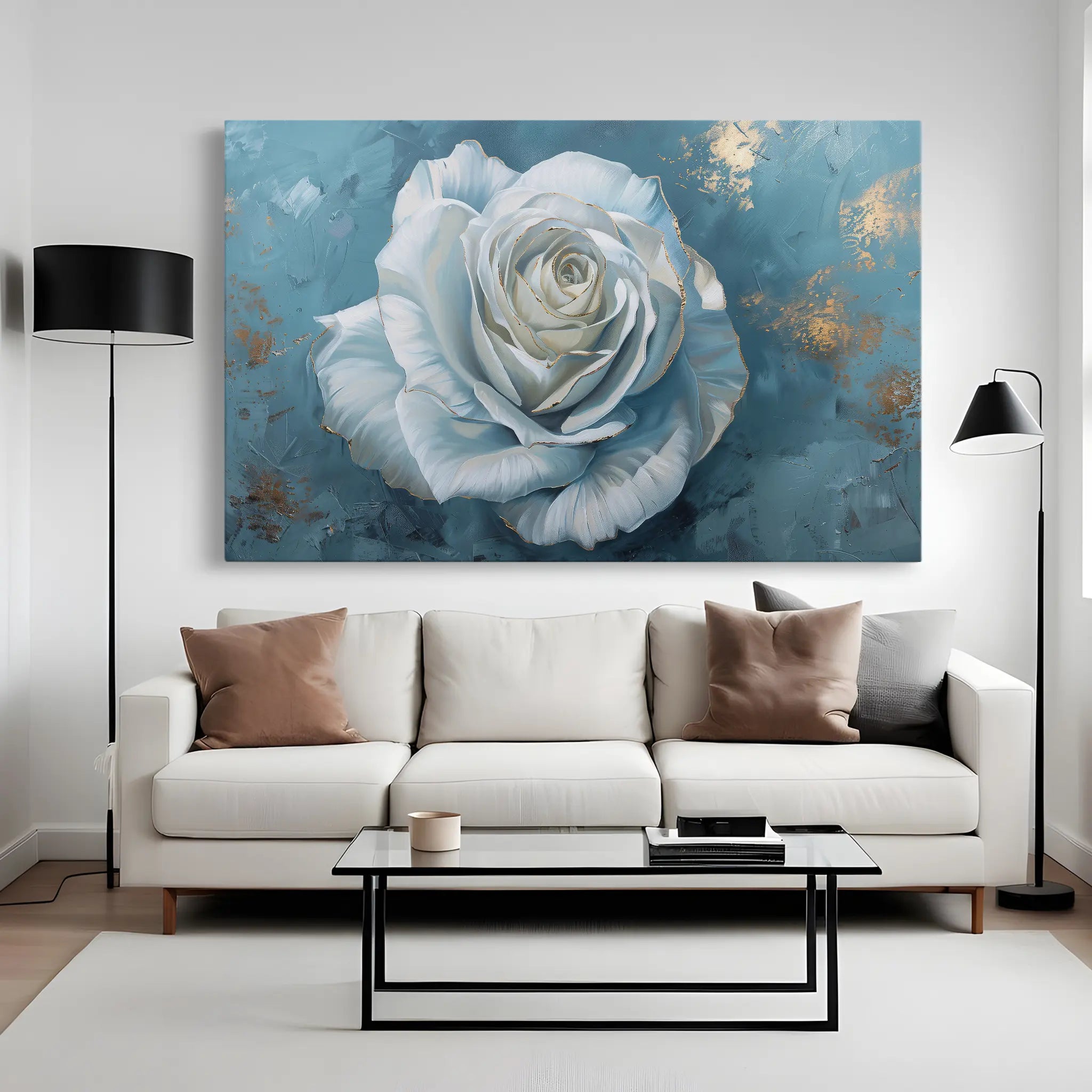 Floral Canvas Wall Art WAD454-F 90 x 60 cm / Stretched on hidden frame