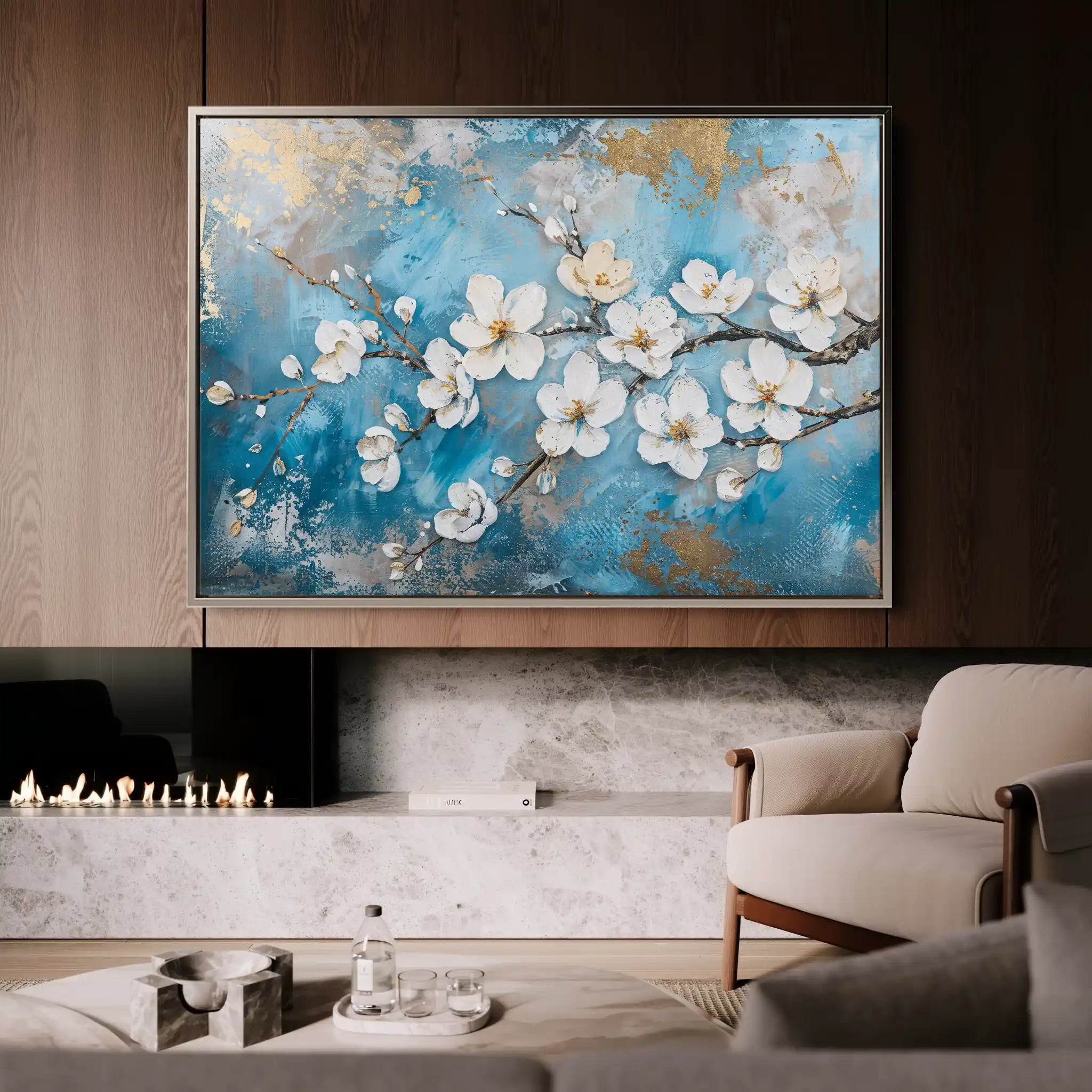 Floral Canvas Wall Art WAD456-F 90 x 60 cm / Stretched on hidden frame