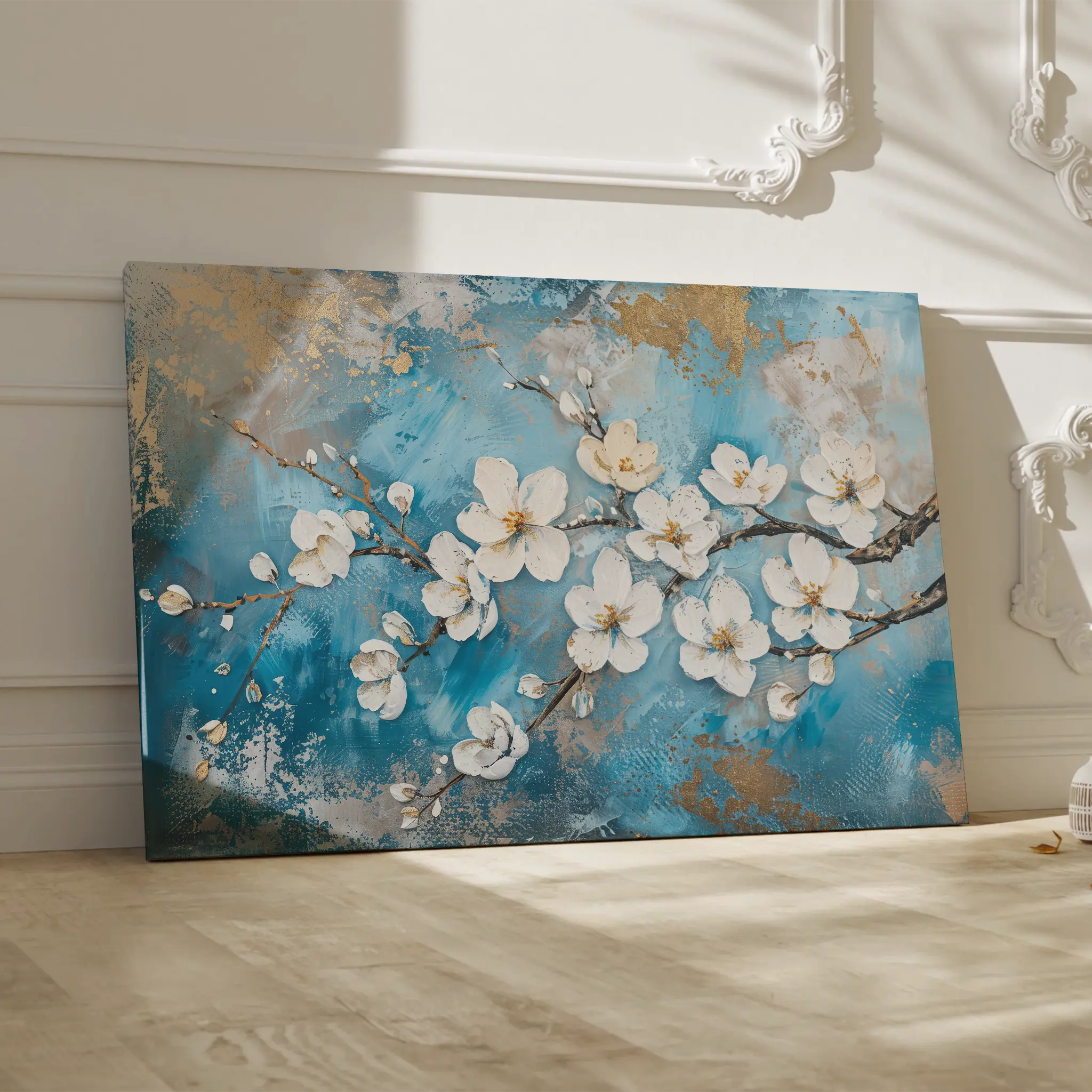 Floral Canvas Wall Art WAD456-F 90 x 60 cm / Stretched on hidden frame