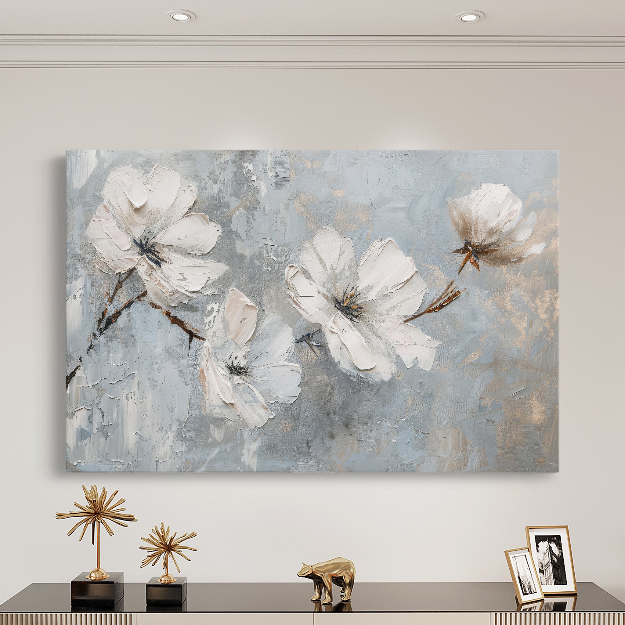 Floral Canvas Wall Art WAD457-F 90 x 60 cm / Stretched on hidden frame