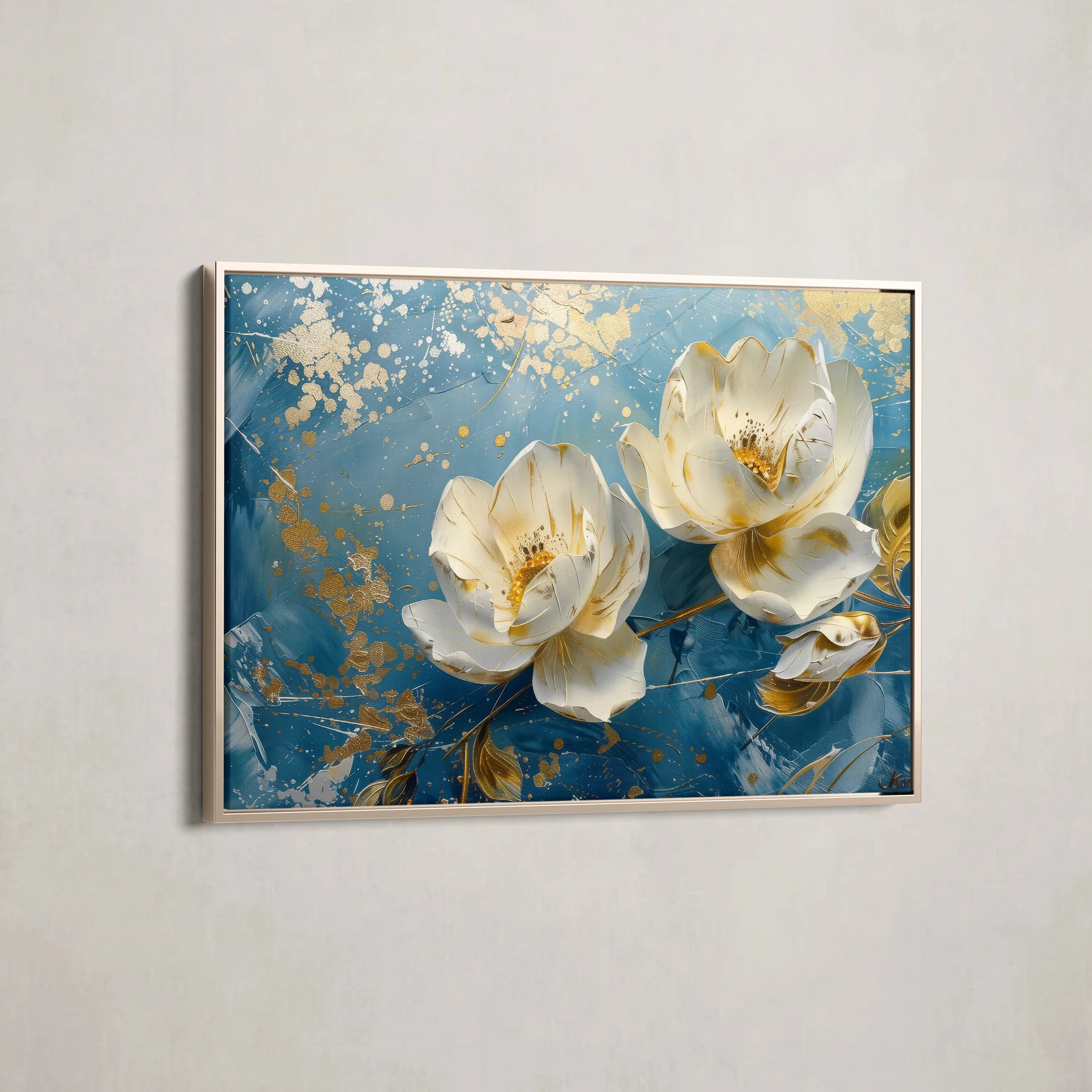 Floral Canvas Wall Art WAD458-F 90 x 60 cm / Stretched on hidden frame