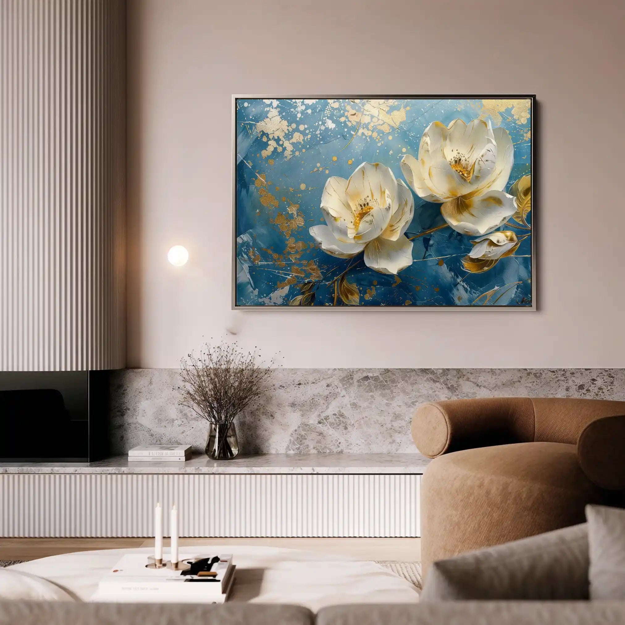 Floral Canvas Wall Art WAD458-F 90 x 60 cm / Stretched on hidden frame