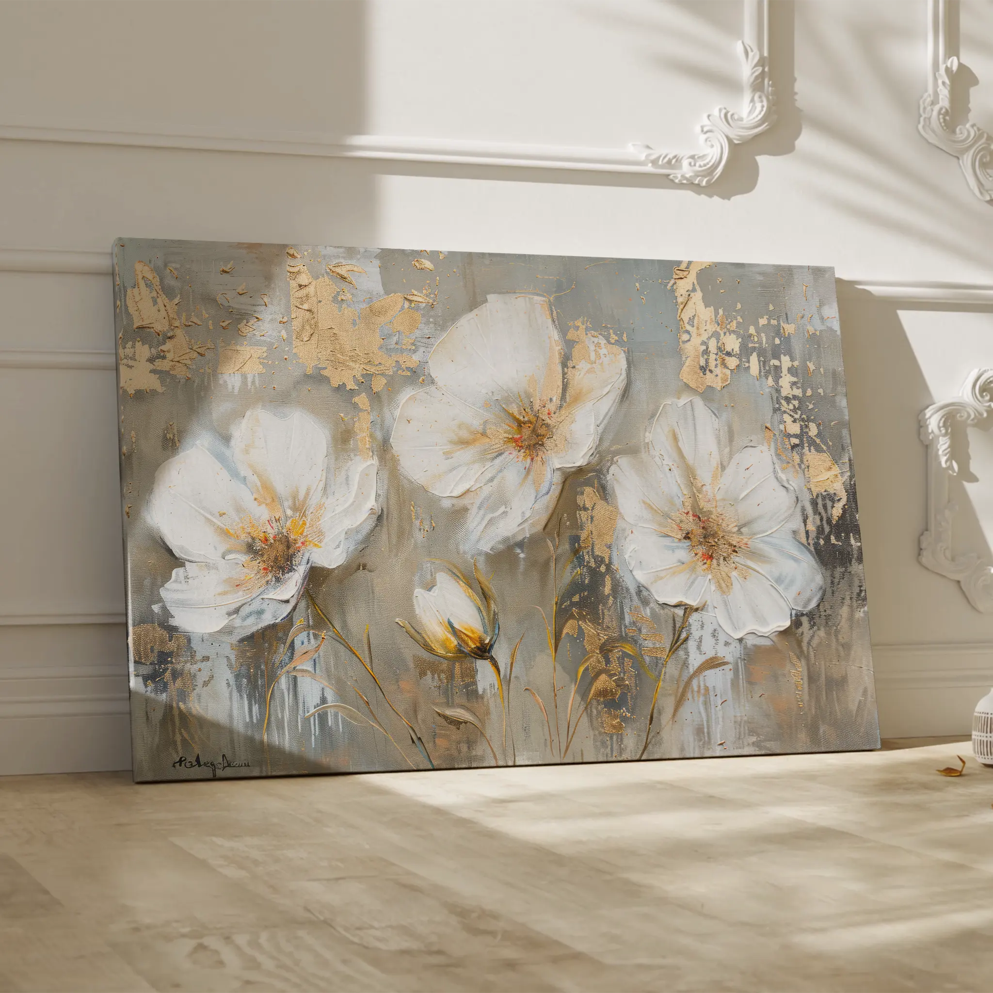 Floral Canvas Wall Art WAD459-F 90 x 60 cm / Stretched on hidden frame