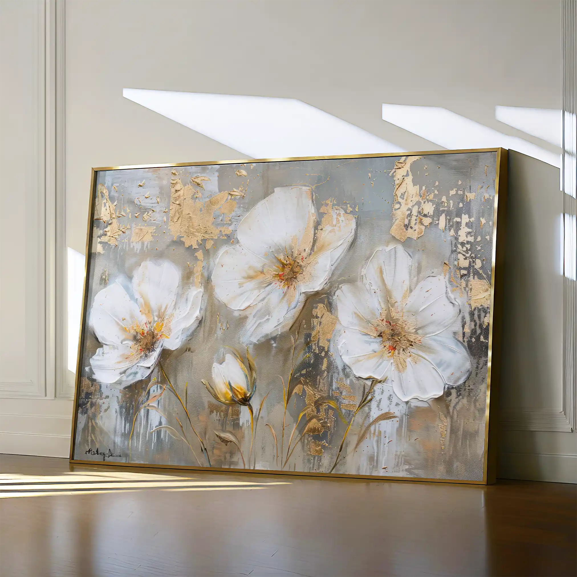 Floral Canvas Wall Art WAD459-F 90 x 60 cm / Stretched on hidden frame
