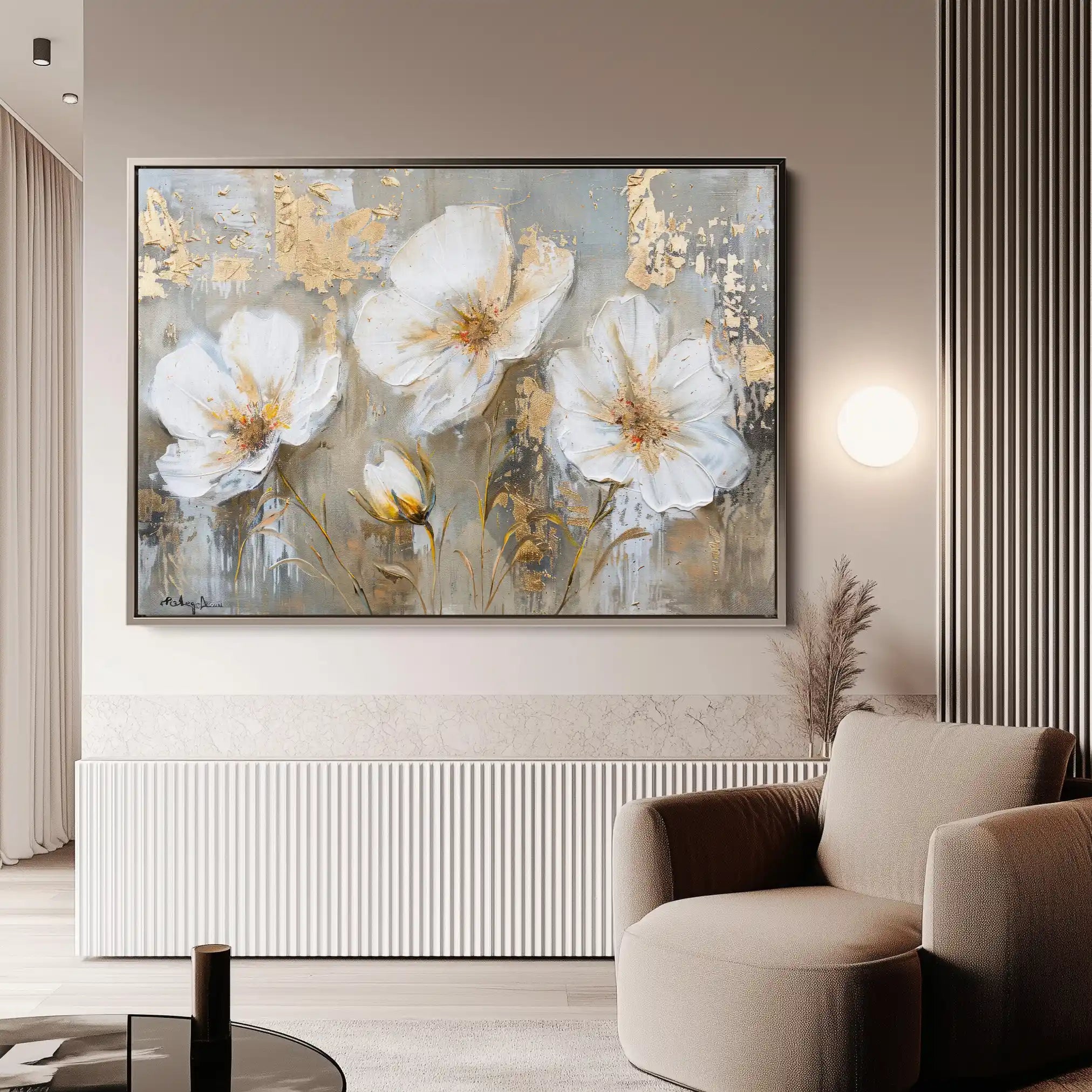 Floral Canvas Wall Art WAD459-F 90 x 60 cm / Stretched on hidden frame