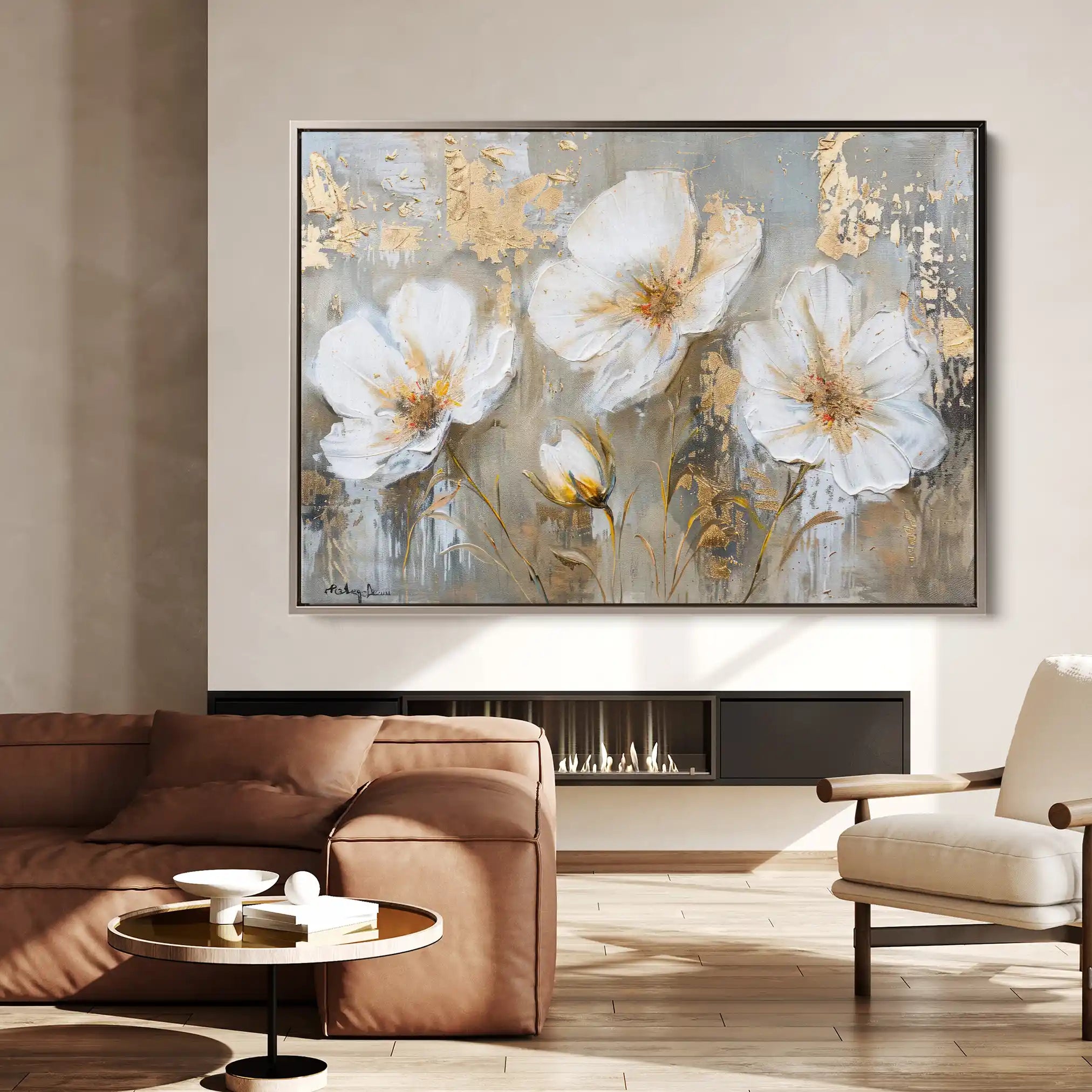 Floral Canvas Wall Art WAD459-F 90 x 60 cm / Stretched on hidden frame