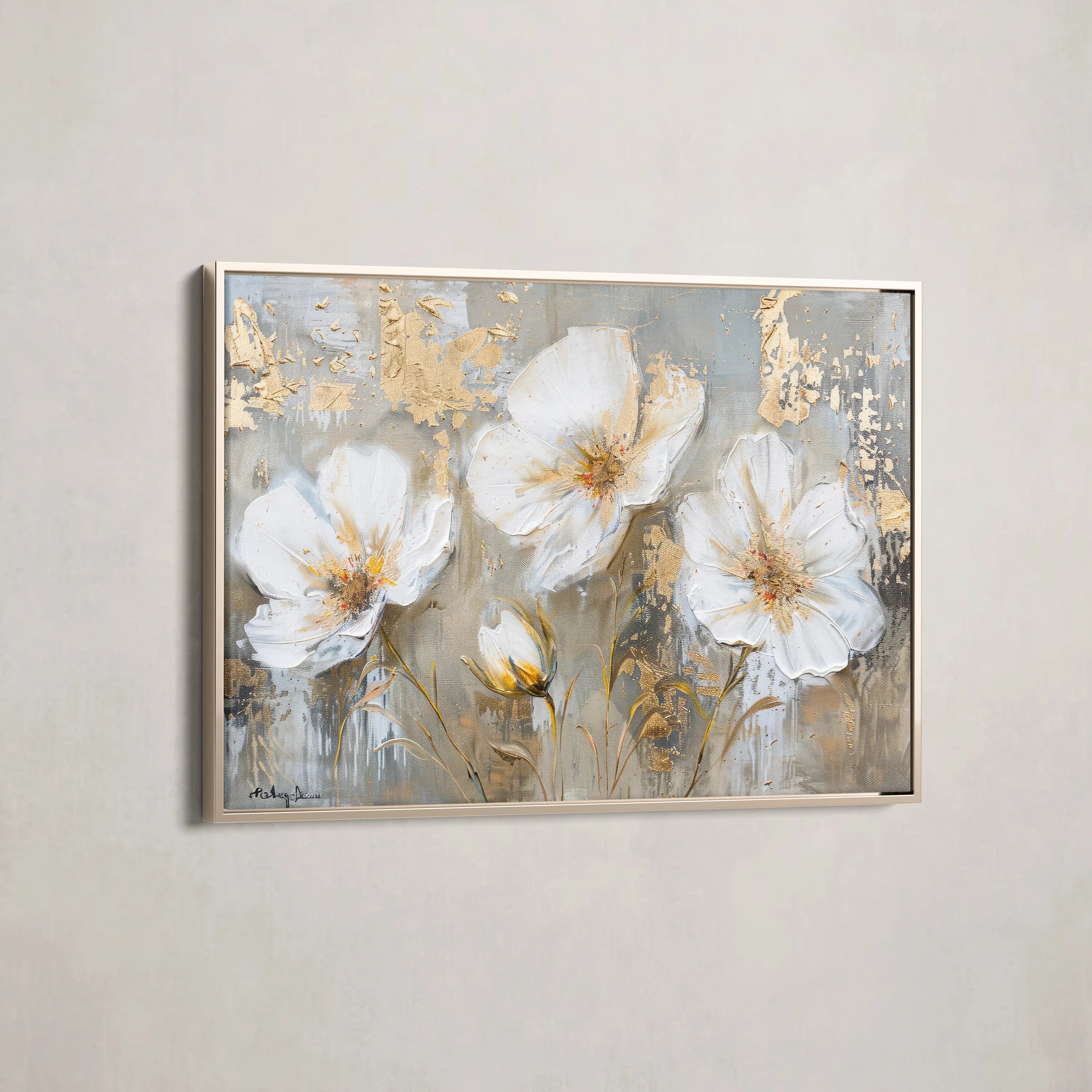 Floral Canvas Wall Art WAD459-F 90 x 60 cm / Stretched on hidden frame