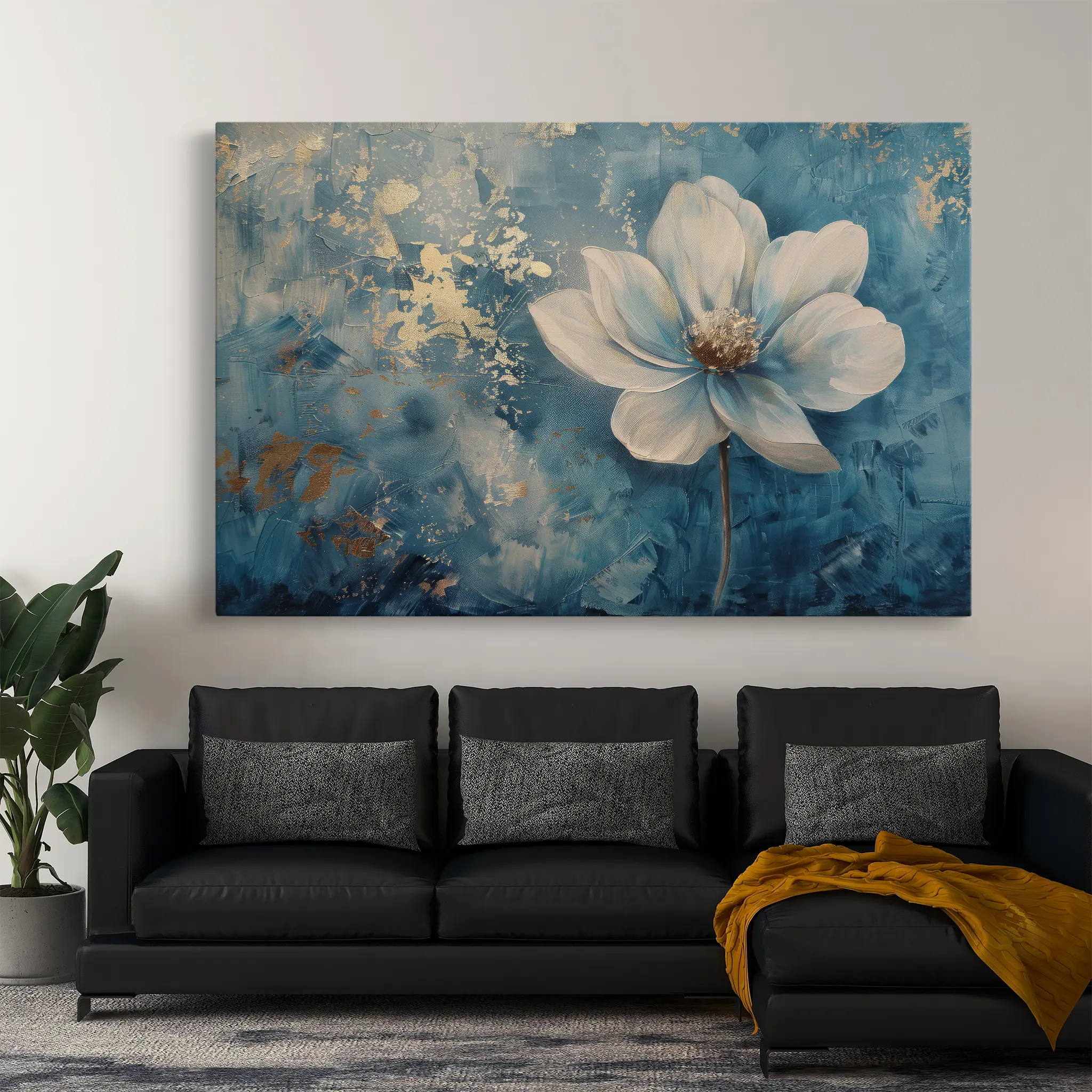 Floral Canvas Wall Art WAD460-F 90 x 60 cm / Stretched on hidden frame