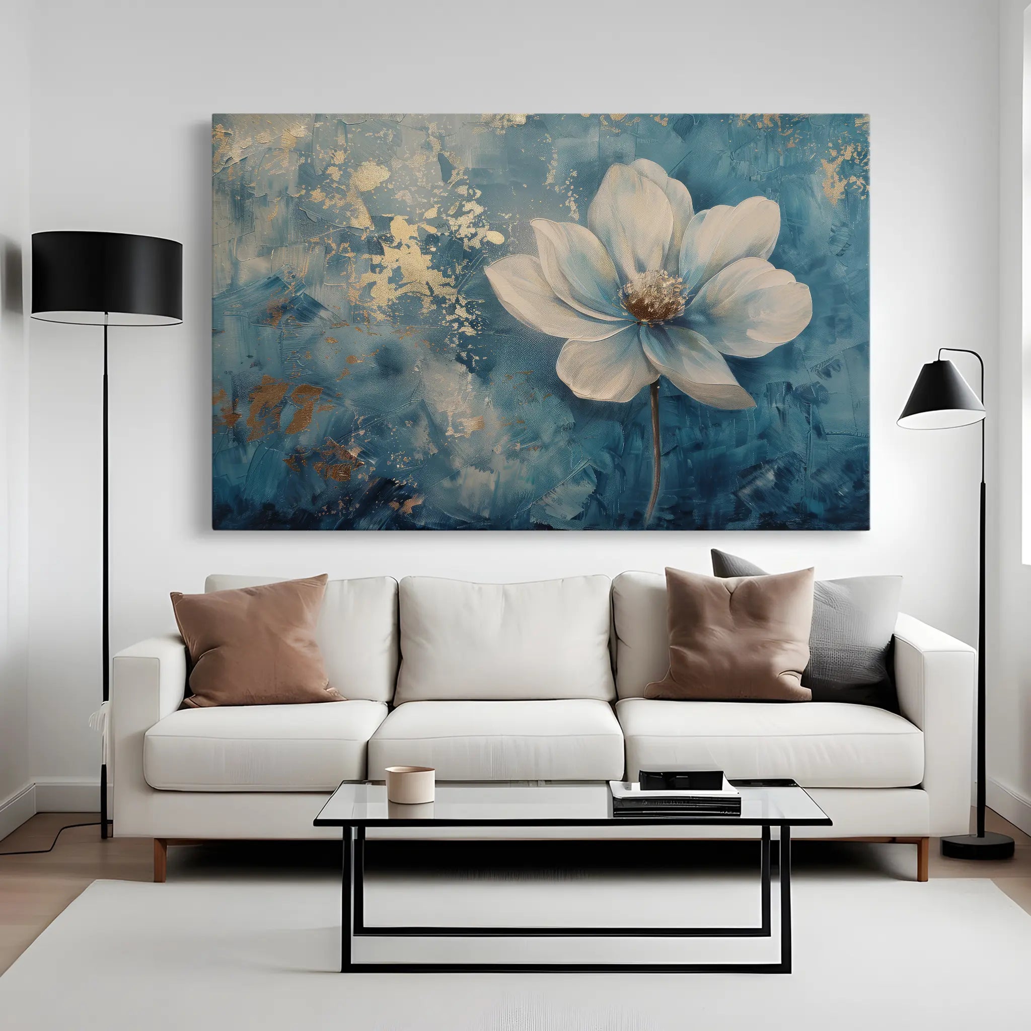 Floral Canvas Wall Art WAD460-F 90 x 60 cm / Stretched on hidden frame