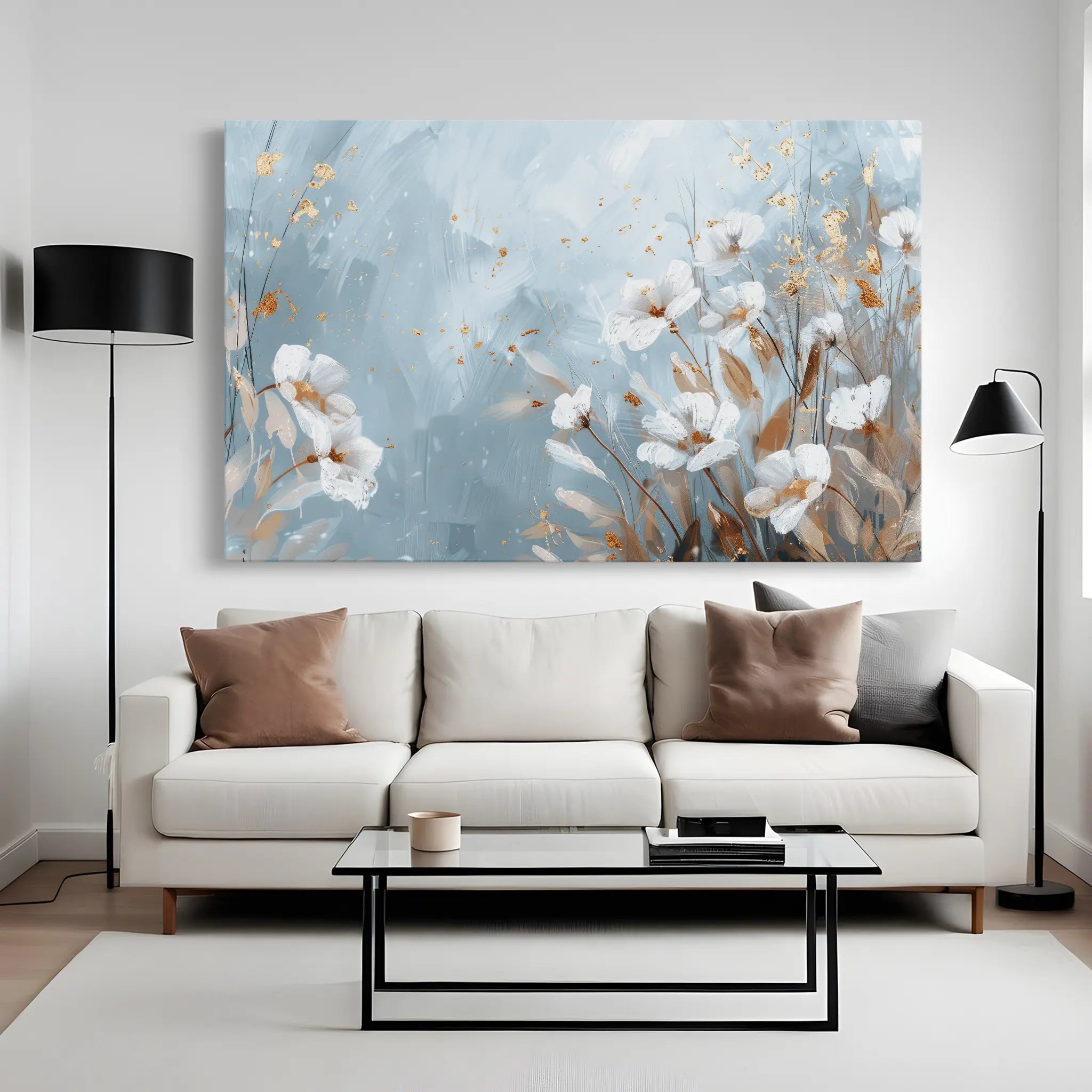 Floral Canvas Wall Art WAD462-F 90 x 60 cm / Stretched on hidden frame