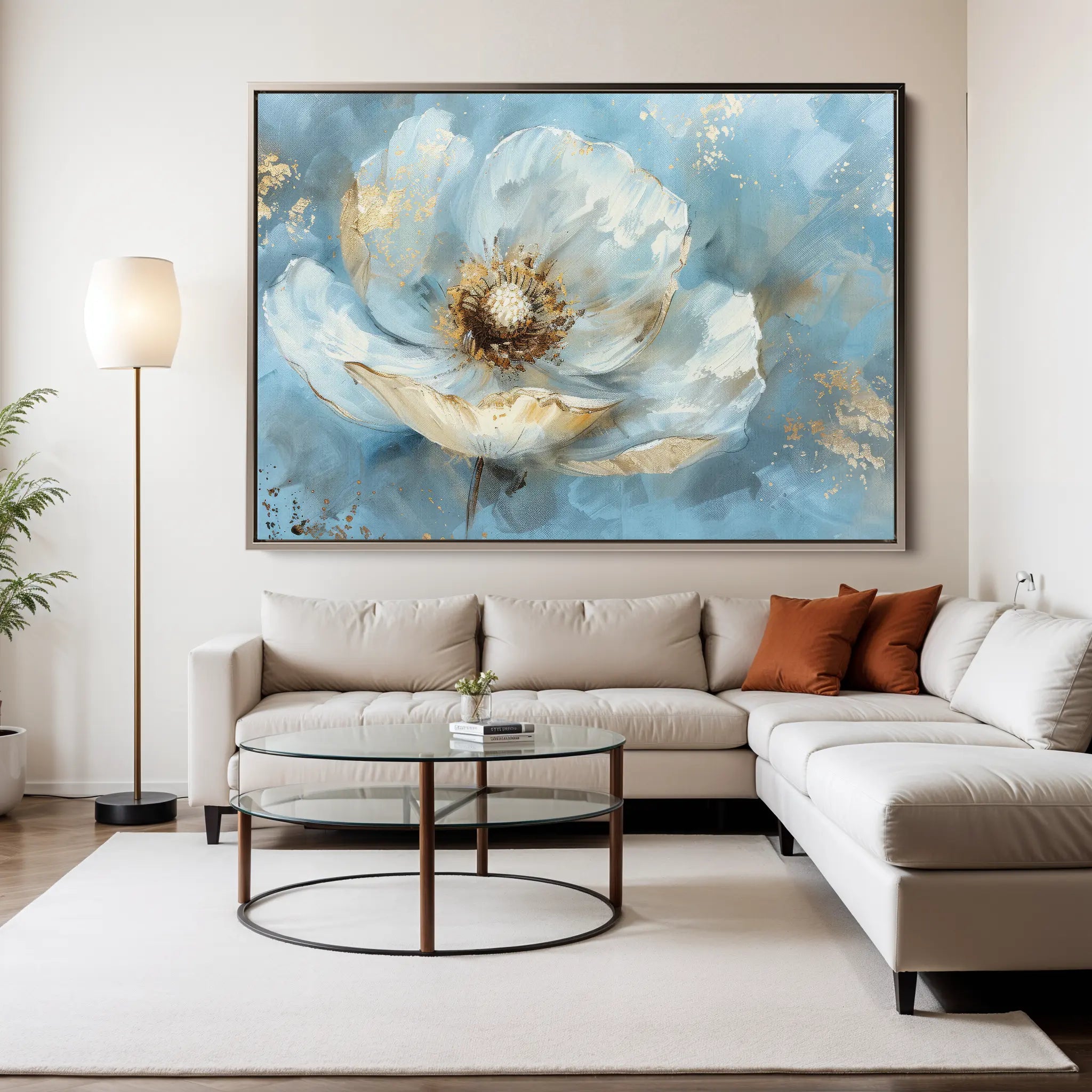 Floral Canvas Wall Art WAD463-F 90 x 60 cm / Stretched on hidden frame