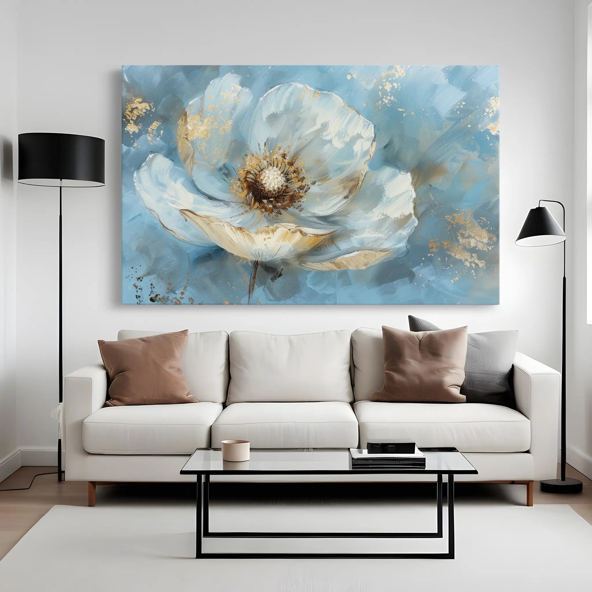 Floral Canvas Wall Art WAD463-F 90 x 60 cm / Stretched on hidden frame