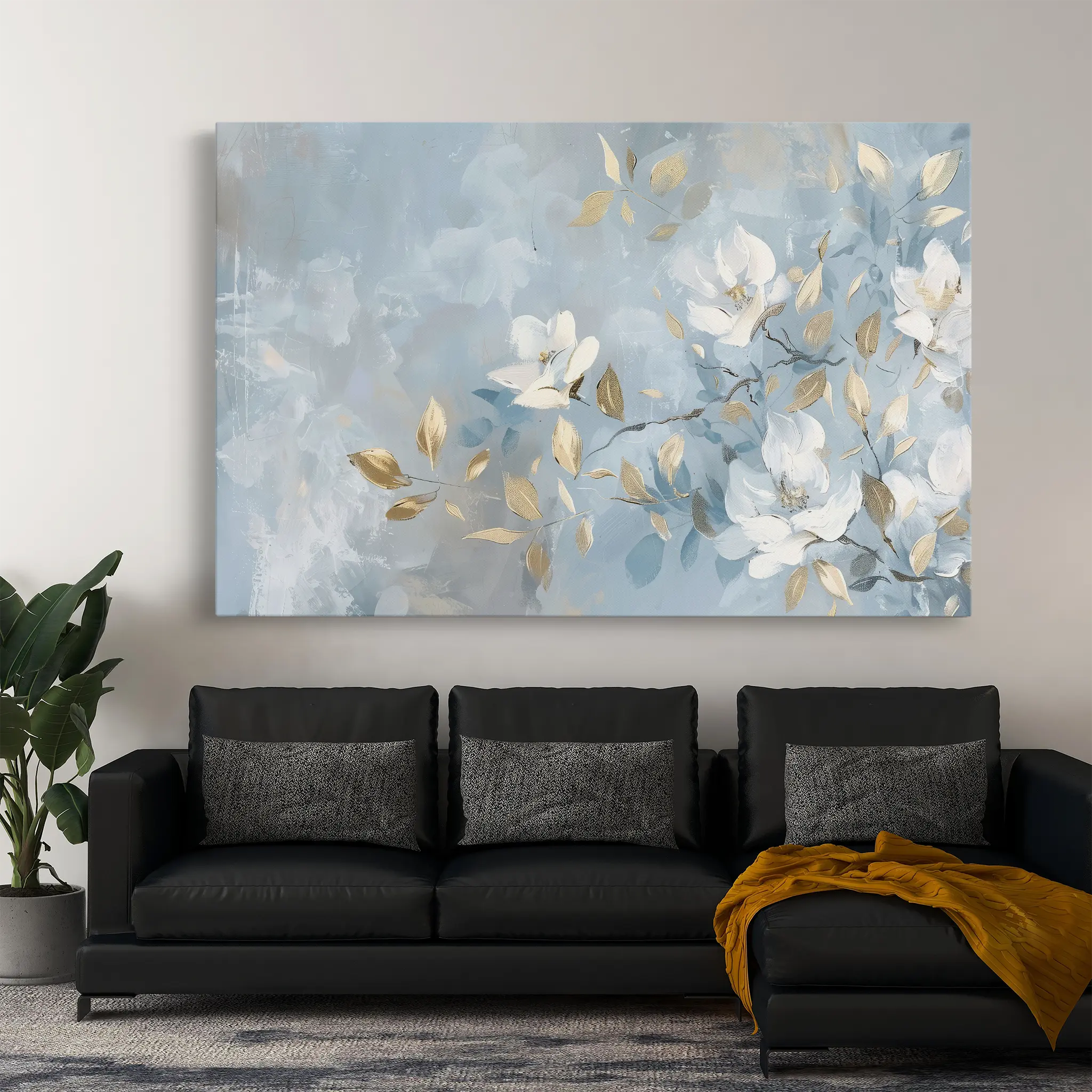 Floral Canvas Wall Art WAD464-F 90 x 60 cm / Stretched on hidden frame