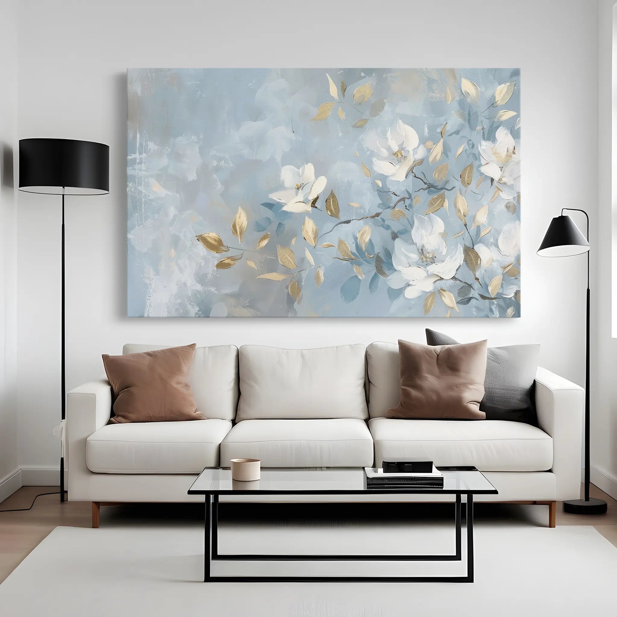 Floral Canvas Wall Art WAD464-F 90 x 60 cm / Stretched on hidden frame