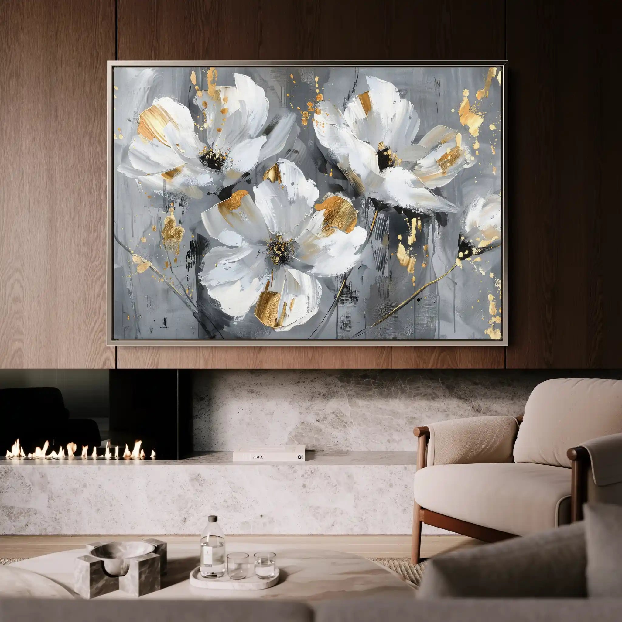 Floral Canvas Wall Art WAD465-F 90 x 60 cm / Stretched on hidden frame