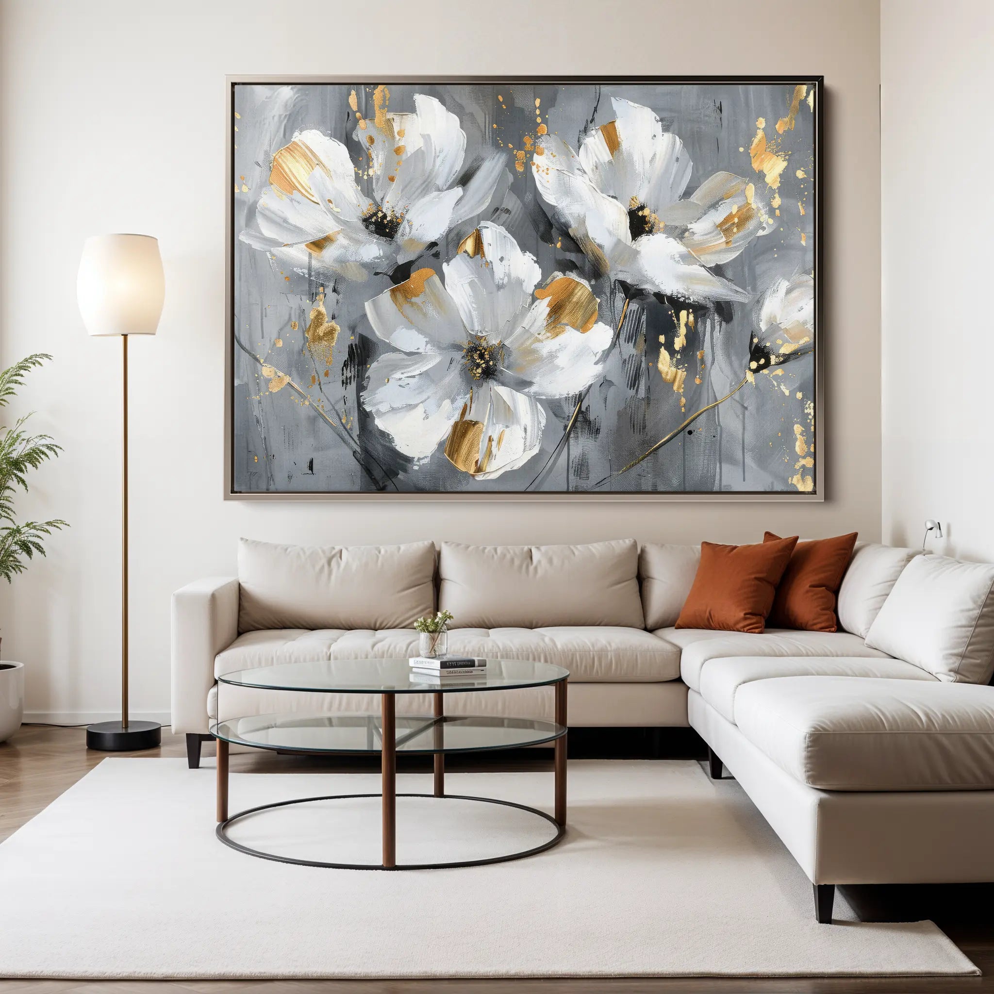 Floral Canvas Wall Art WAD465-F 90 x 60 cm / Stretched on hidden frame