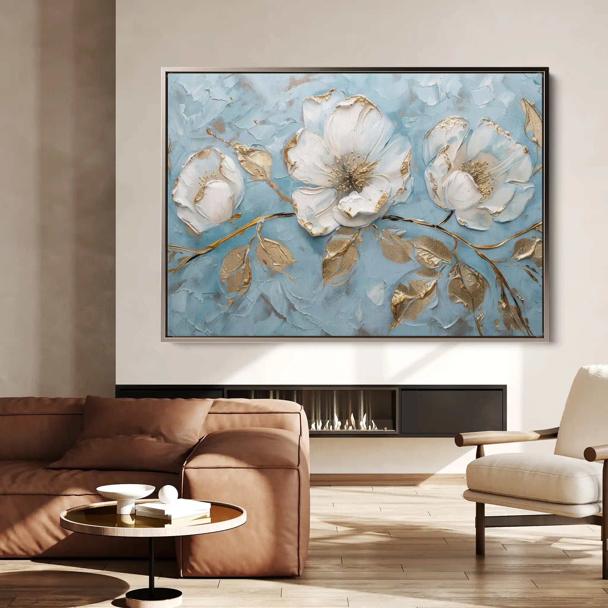 Floral Canvas Wall Art WAD466-F 90 x 60 cm / Stretched on hidden frame