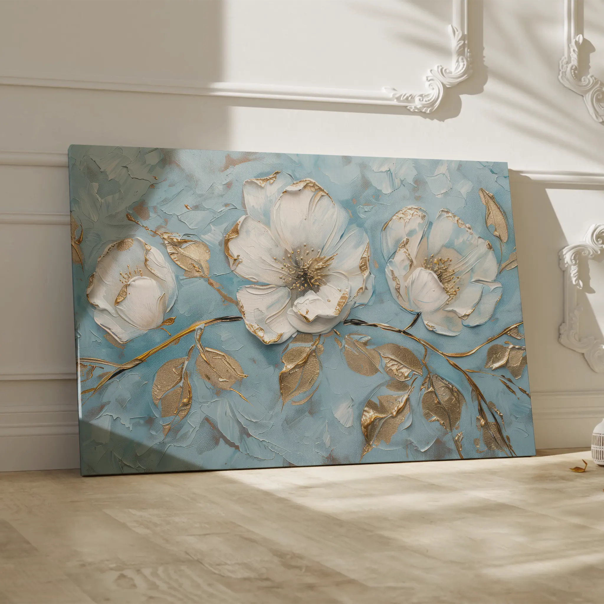 Floral Canvas Wall Art WAD466-F 90 x 60 cm / Stretched on hidden frame