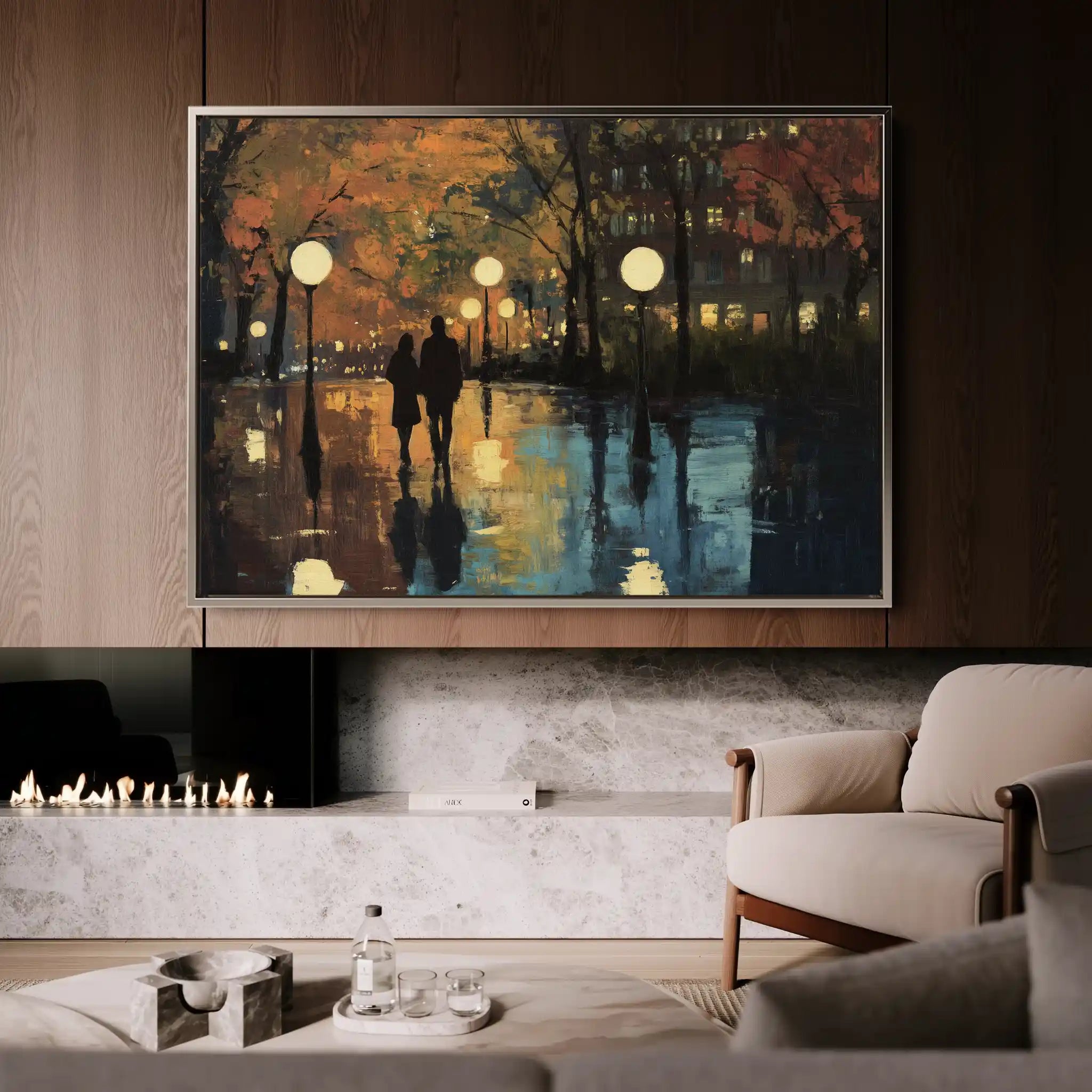 Landscape 466 Canvas Art 90 x 60 cm / Stretched on hidden frame