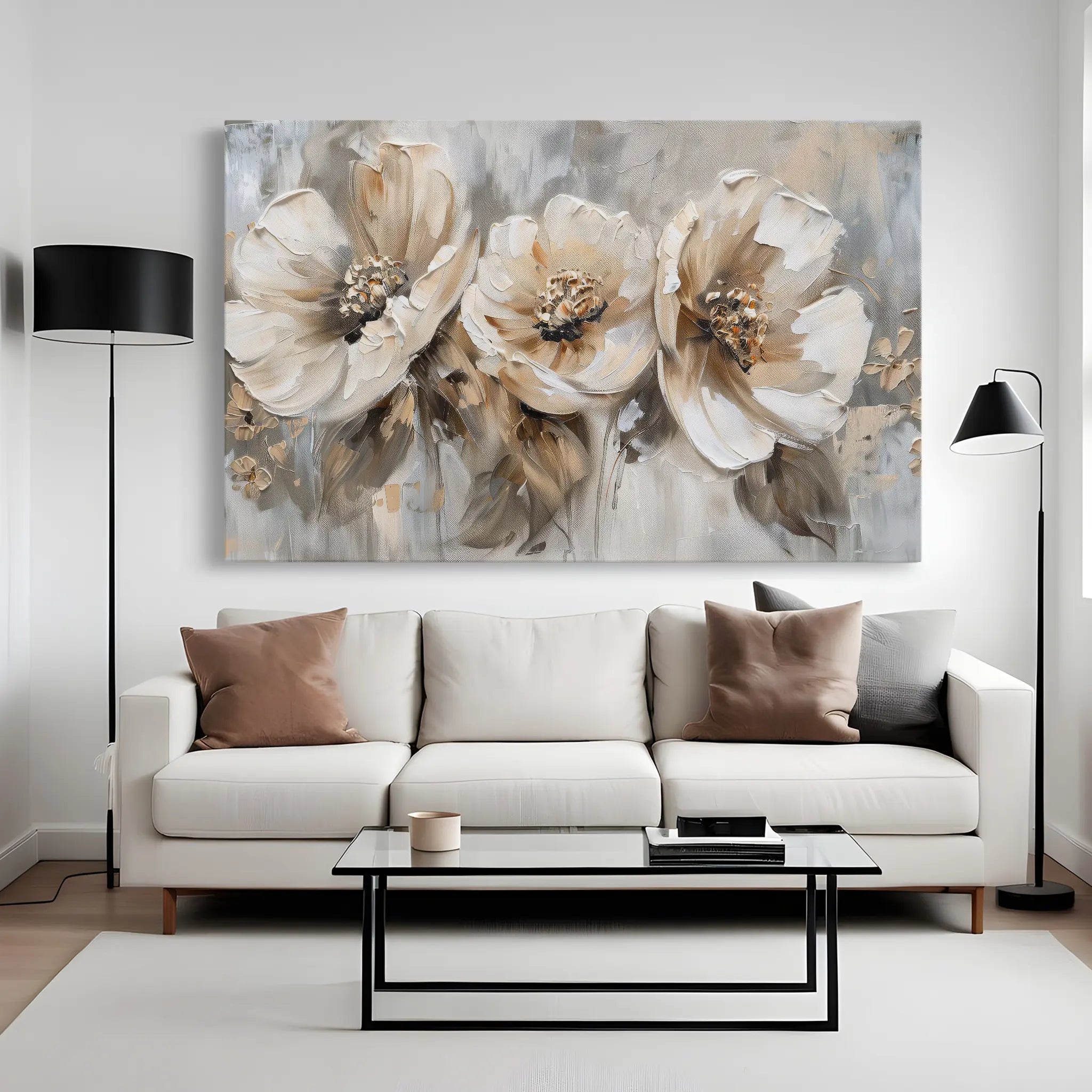 Floral Canvas Wall Art WAD467-F 90 x 60 cm / Stretched on hidden frame