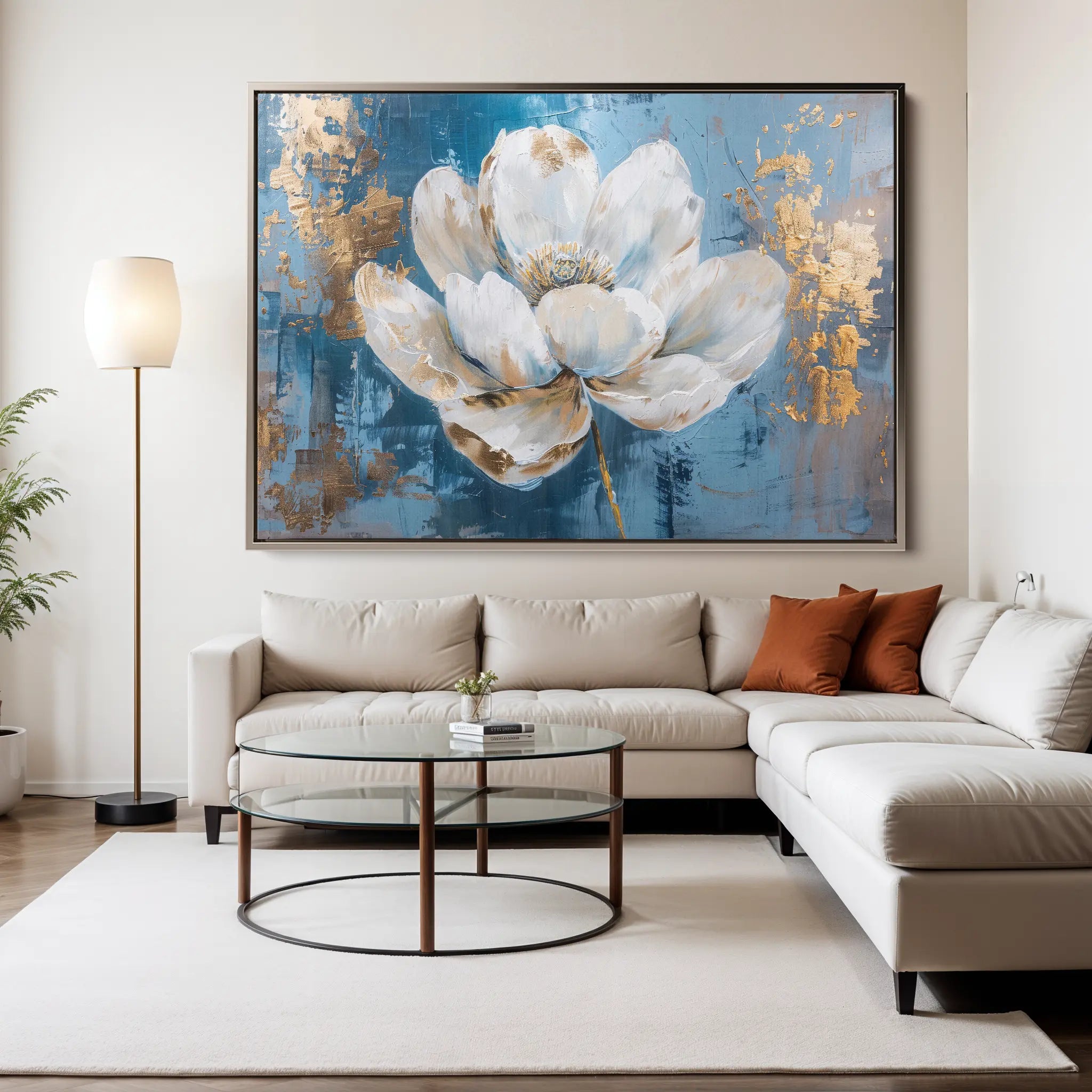 Floral Canvas Wall Art WAD468-F 90 x 60 cm / Stretched on hidden frame