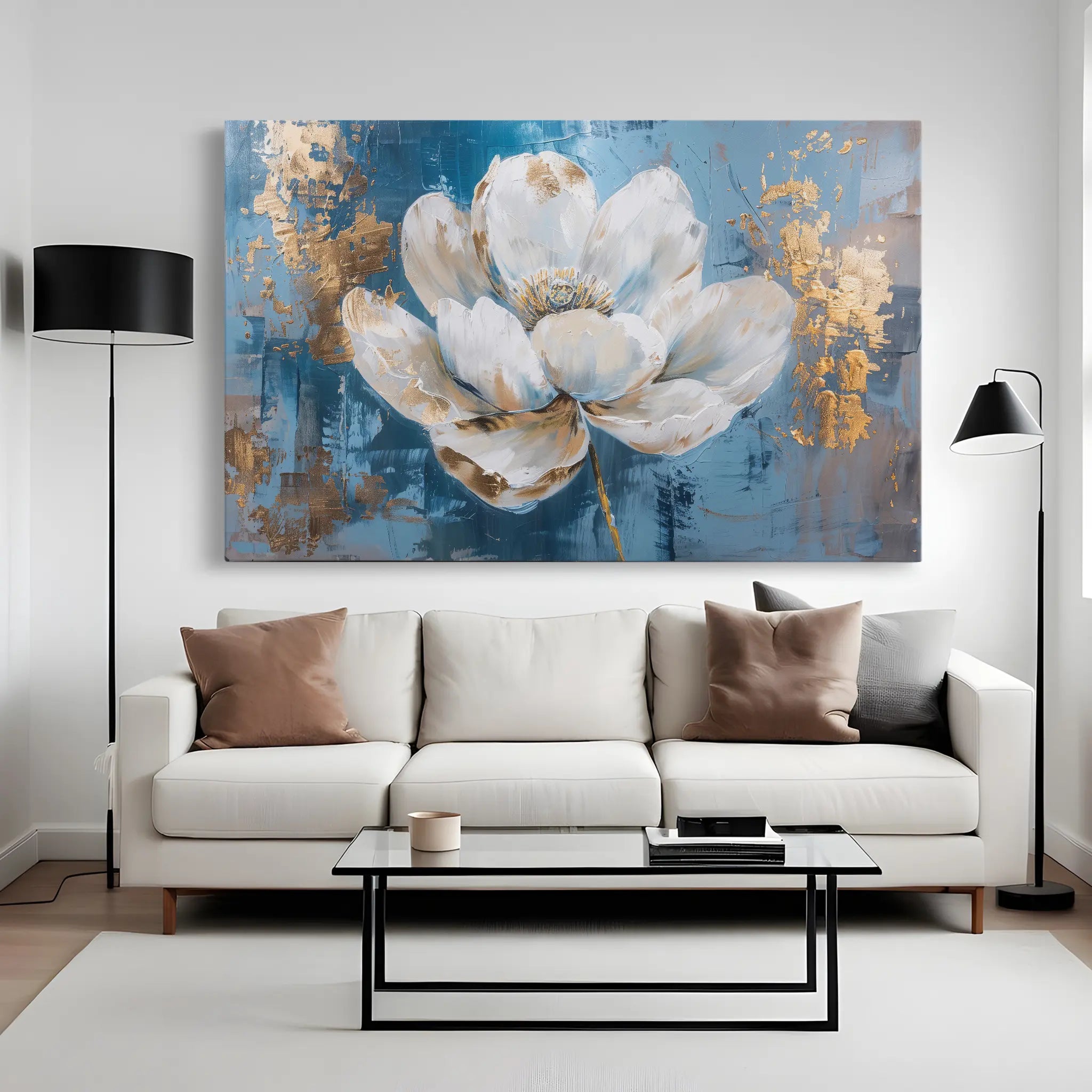 Floral Canvas Wall Art WAD468-F 90 x 60 cm / Stretched on hidden frame