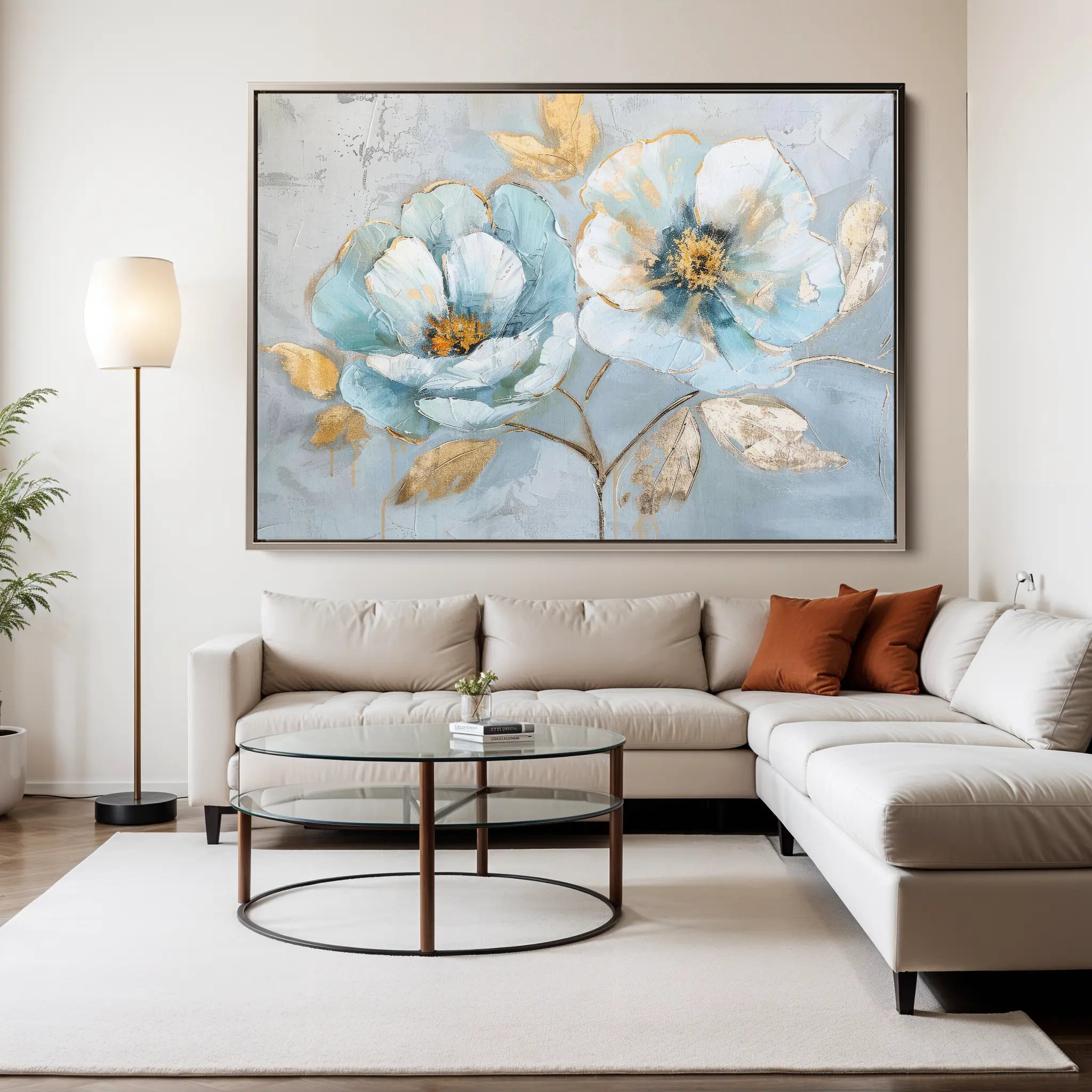 Floral Canvas Wall Art WAD469-F 90 x 60 cm / Stretched on hidden frame