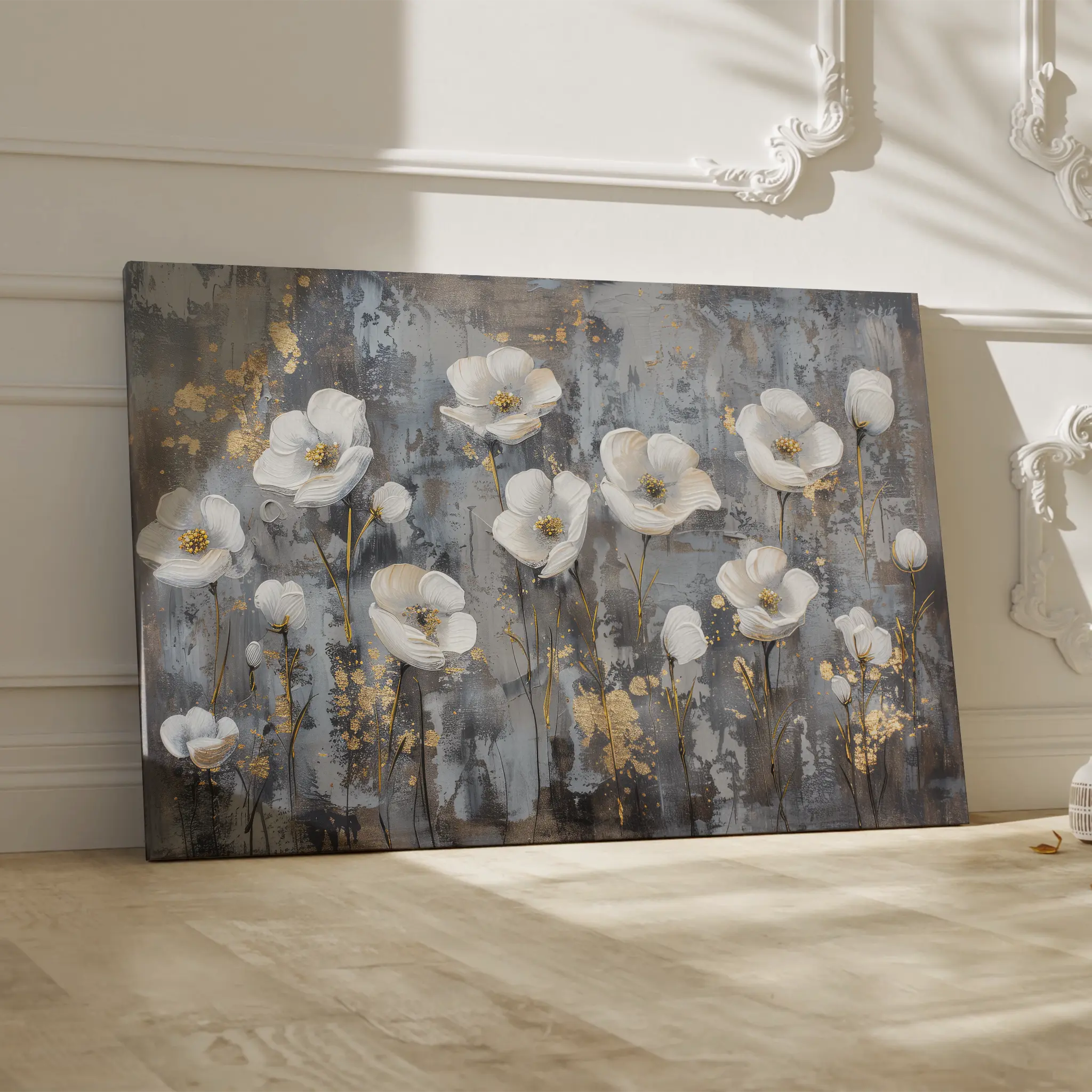 Floral Canvas Wall Art WAD470-F 90 x 60 cm / Stretched on hidden frame