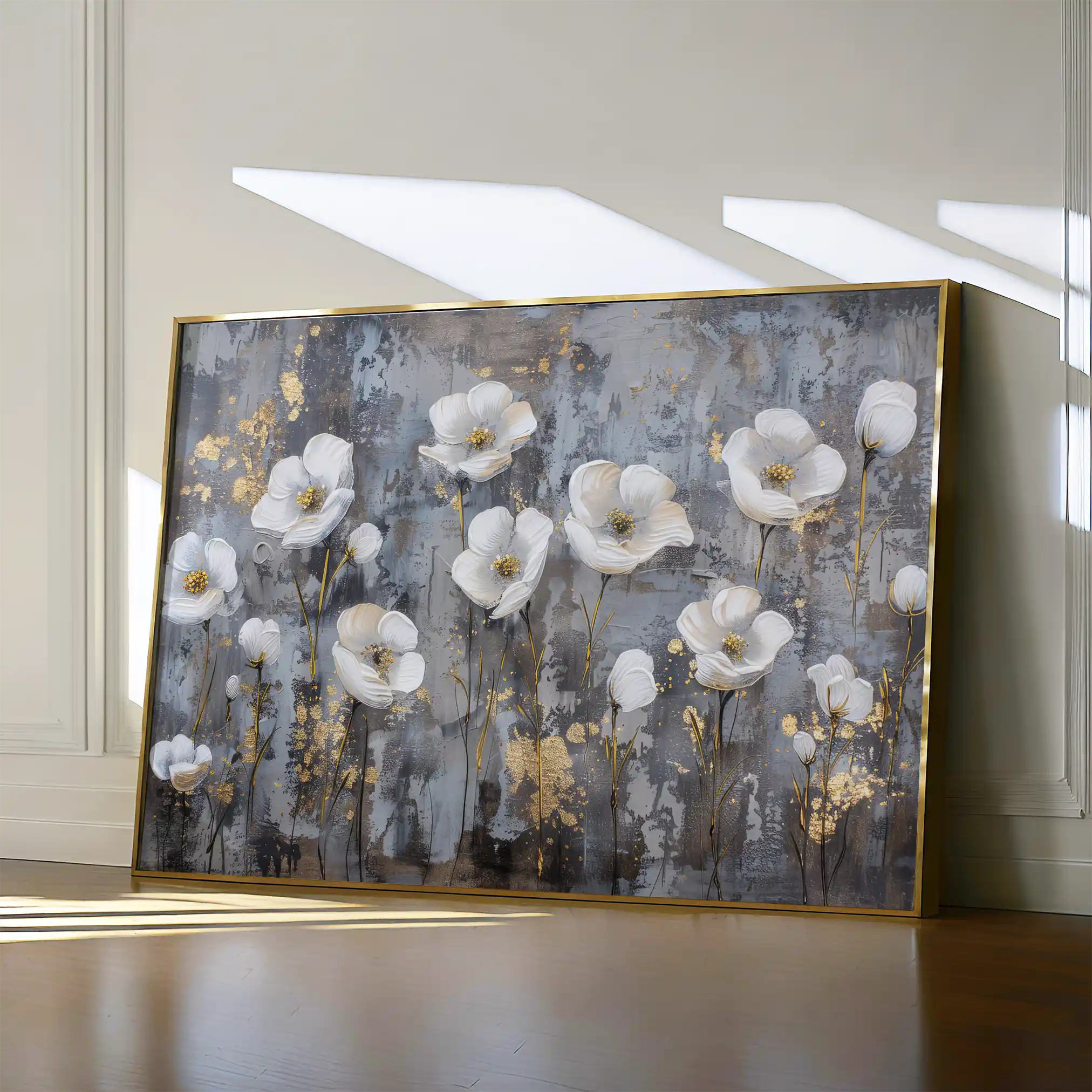 Floral Canvas Wall Art WAD470-F 90 x 60 cm / Stretched on hidden frame