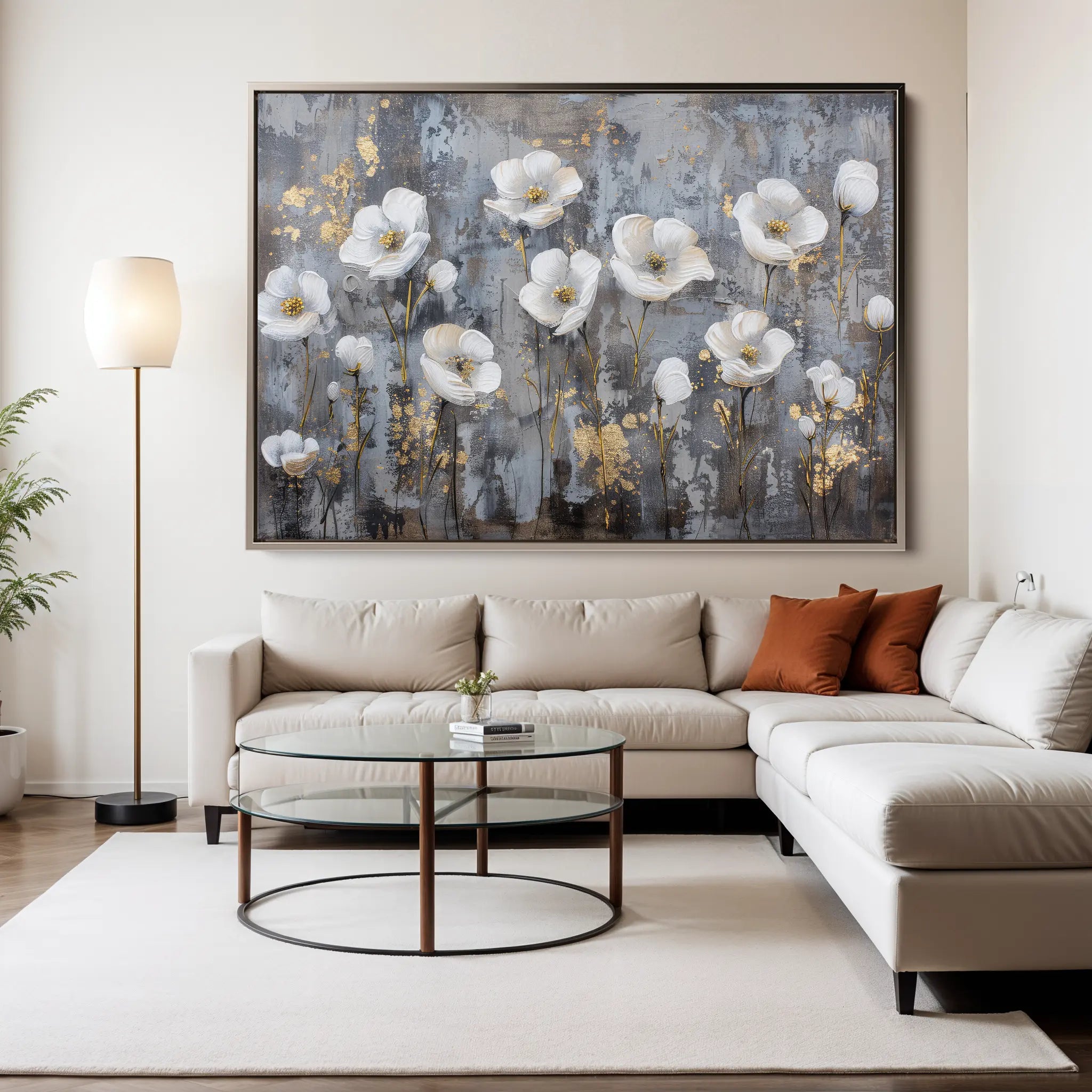 Floral Canvas Wall Art WAD470-F 90 x 60 cm / Stretched on hidden frame