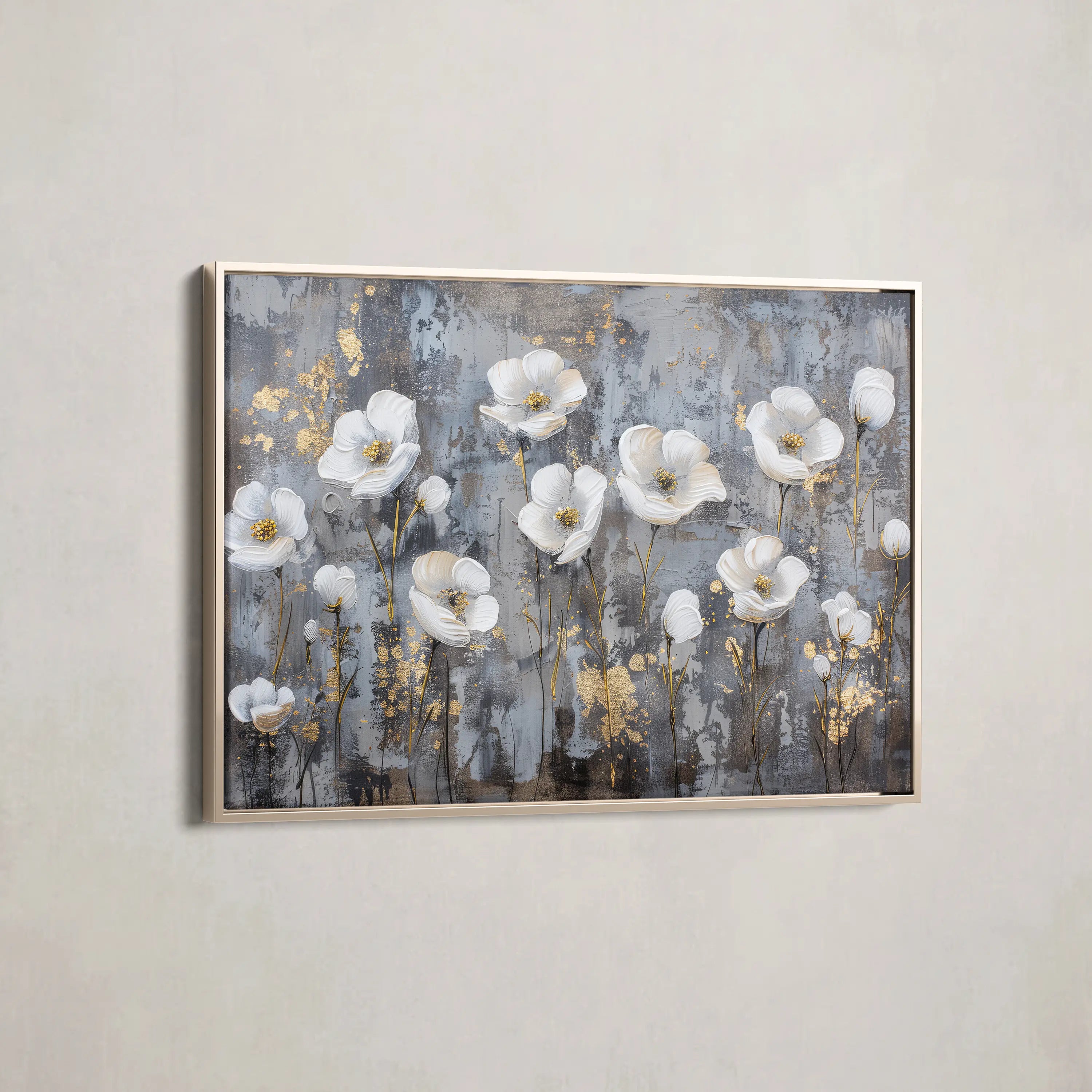 Floral Canvas Wall Art WAD470-F 90 x 60 cm / Stretched on hidden frame