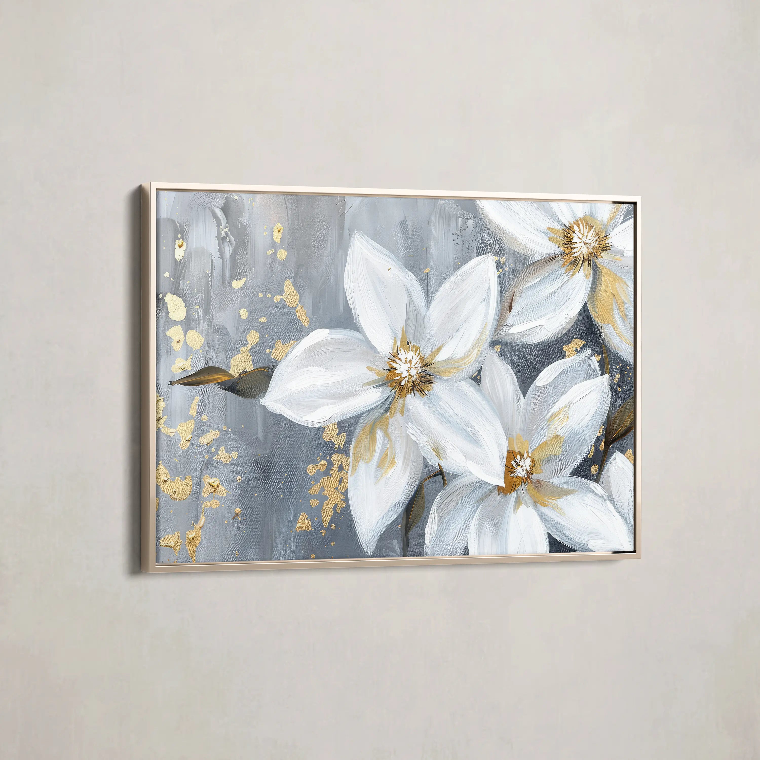 Floral Canvas Wall Art WAD471-F 90 x 60 cm / Stretched on hidden frame