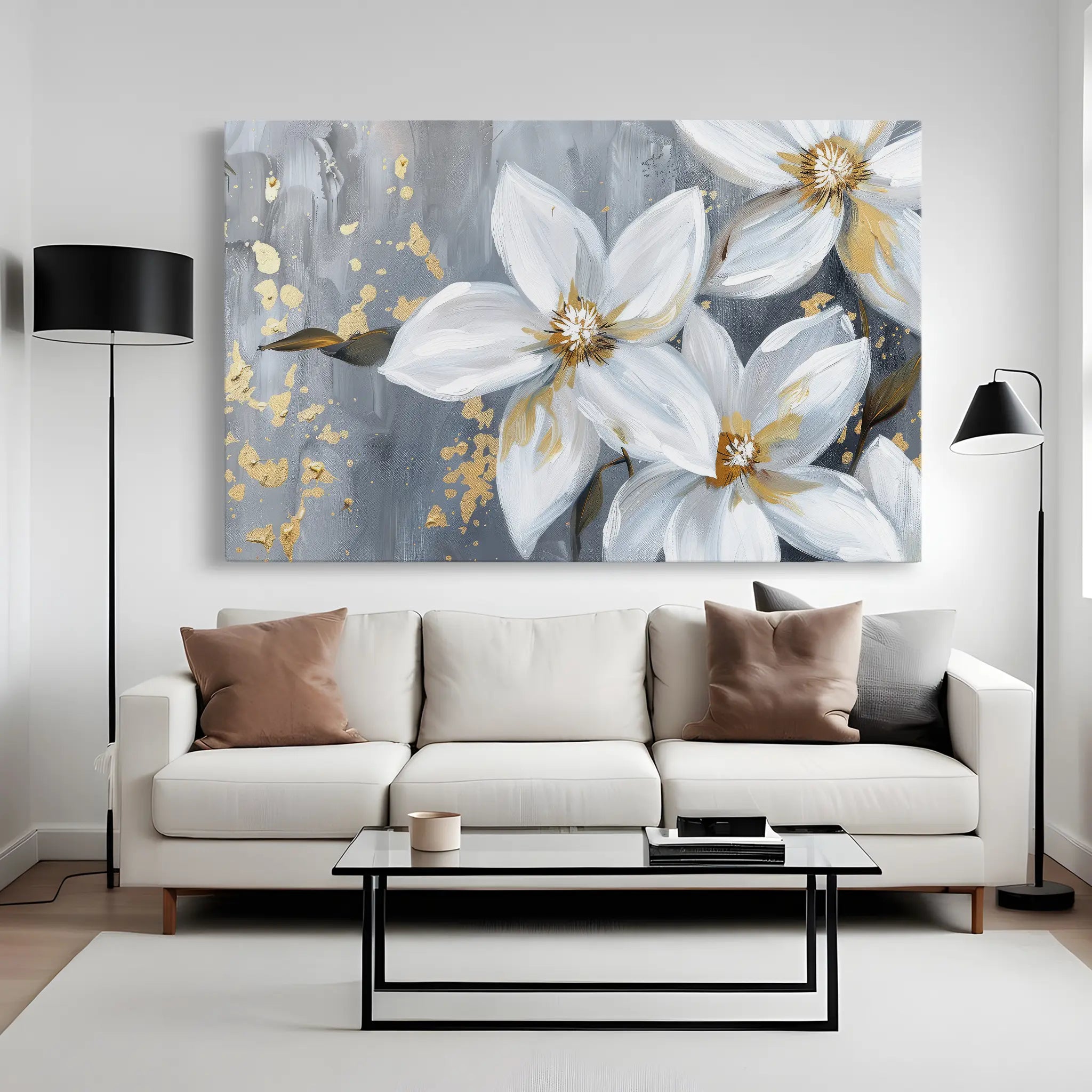 Floral Canvas Wall Art WAD471-F 90 x 60 cm / Stretched on hidden frame