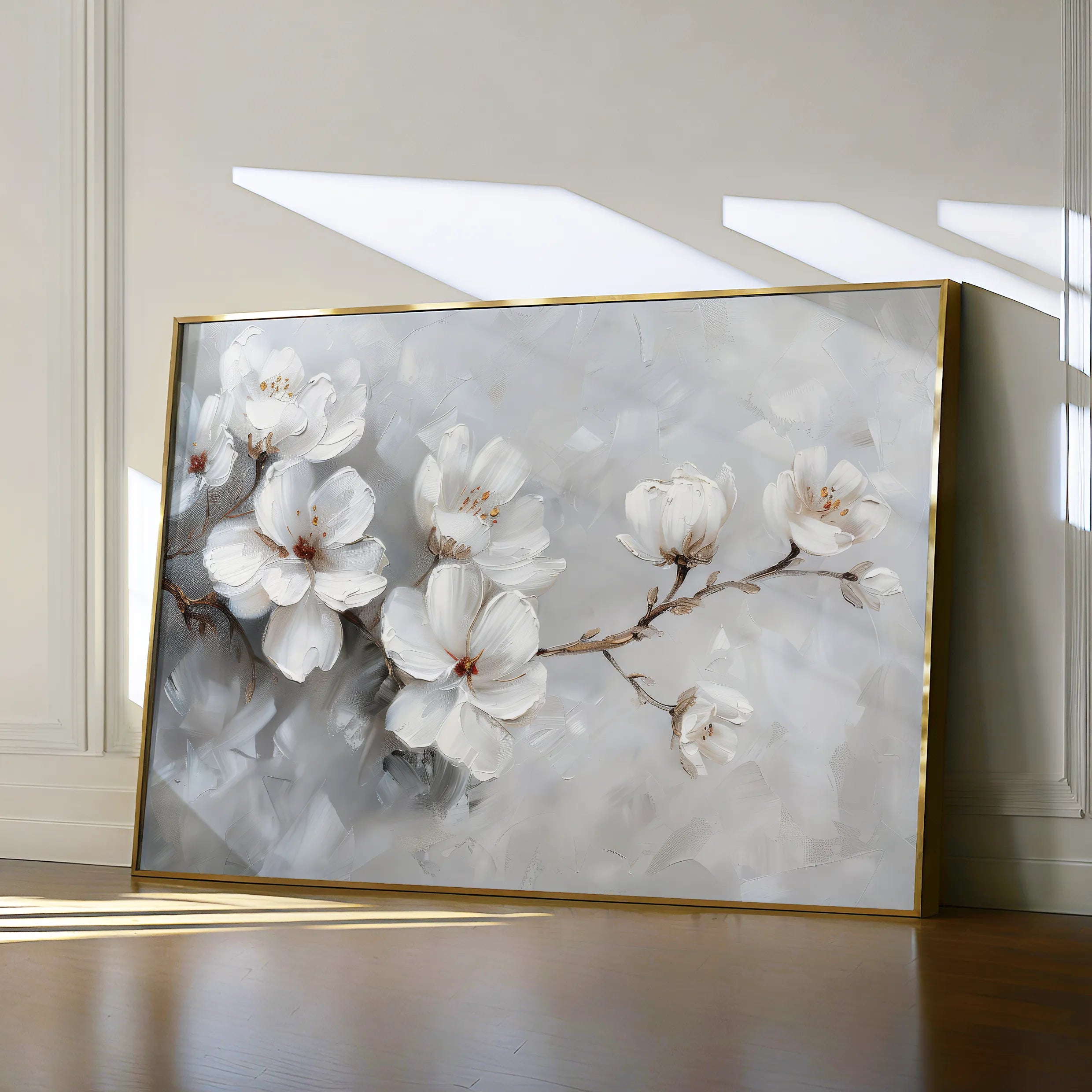 Floral Canvas Wall Art WAD472-F 90 x 60 cm / Stretched on hidden frame