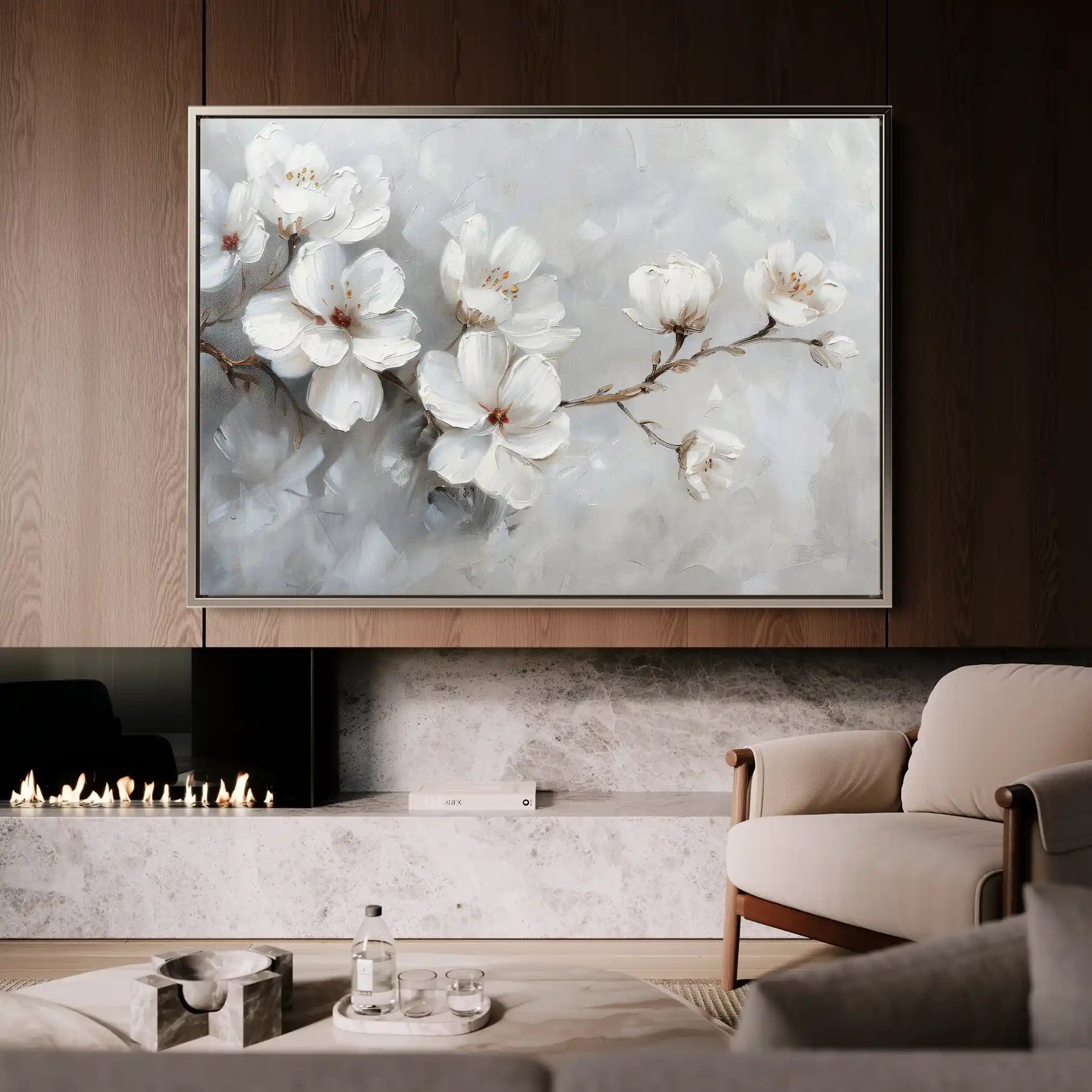 Floral Canvas Wall Art WAD472-F 90 x 60 cm / Stretched on hidden frame