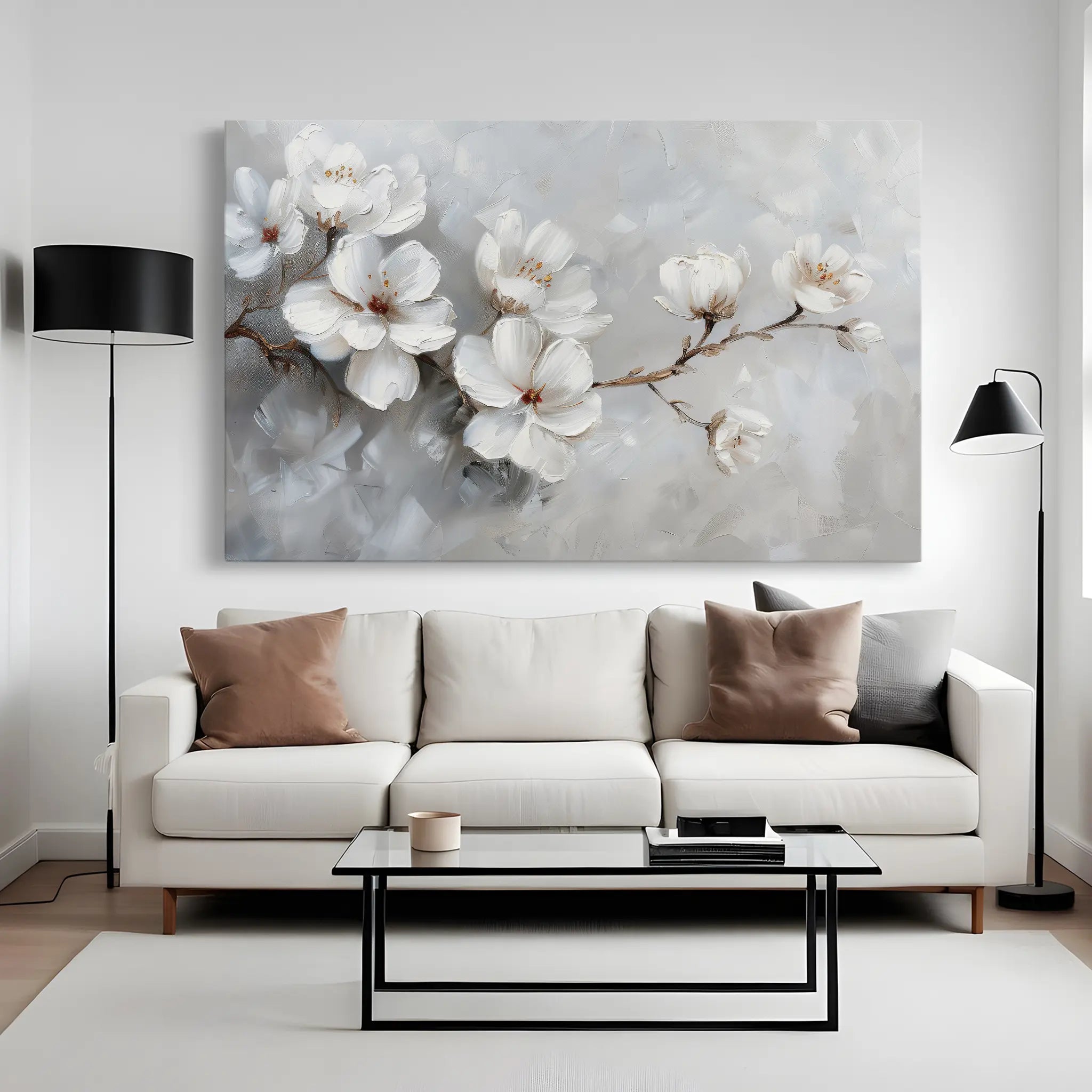 Floral Canvas Wall Art WAD472-F 90 x 60 cm / Stretched on hidden frame