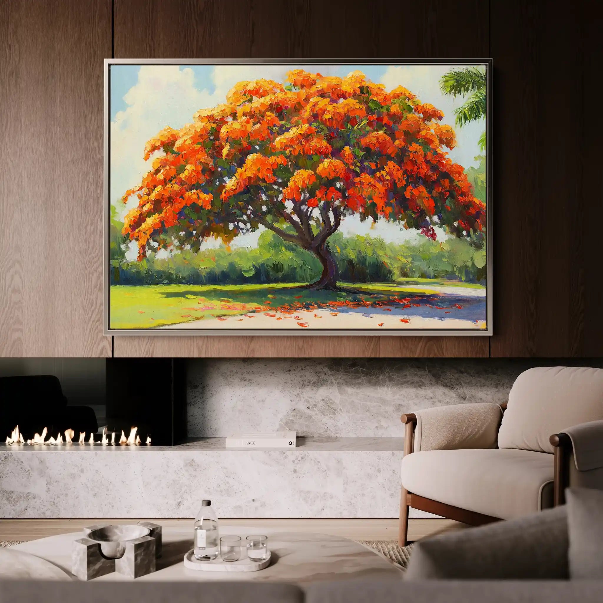 Landscape 472 Canvas Art 90 x 60 cm / Stretched on hidden frame
