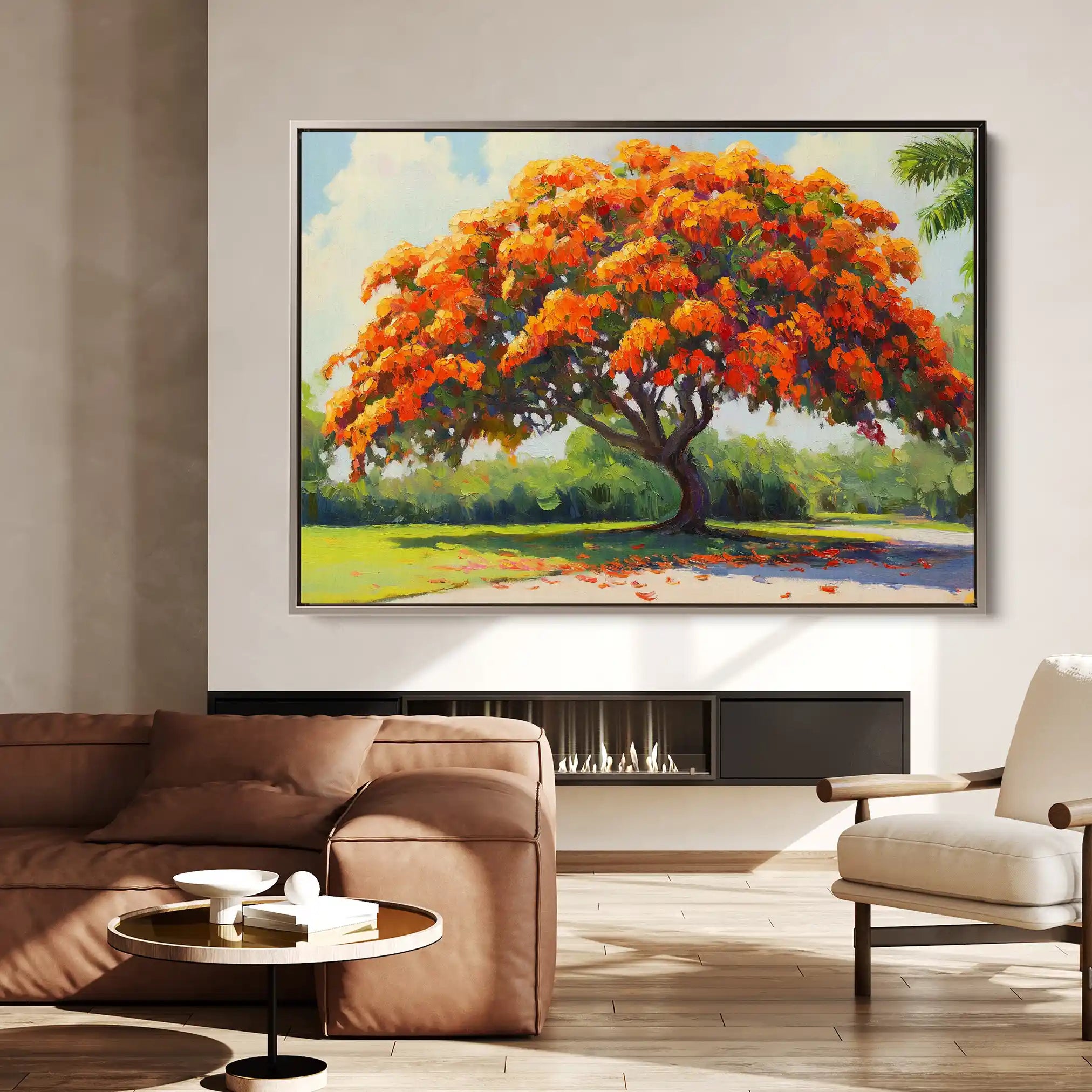 Landscape 472 Canvas Art 90 x 60 cm / Stretched on hidden frame